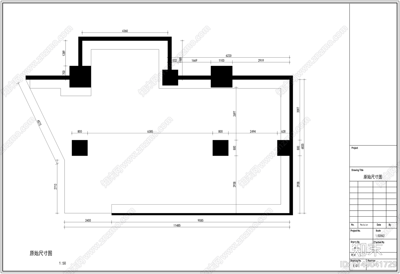 服装店室内cad施工图下载【ID:1149041729】