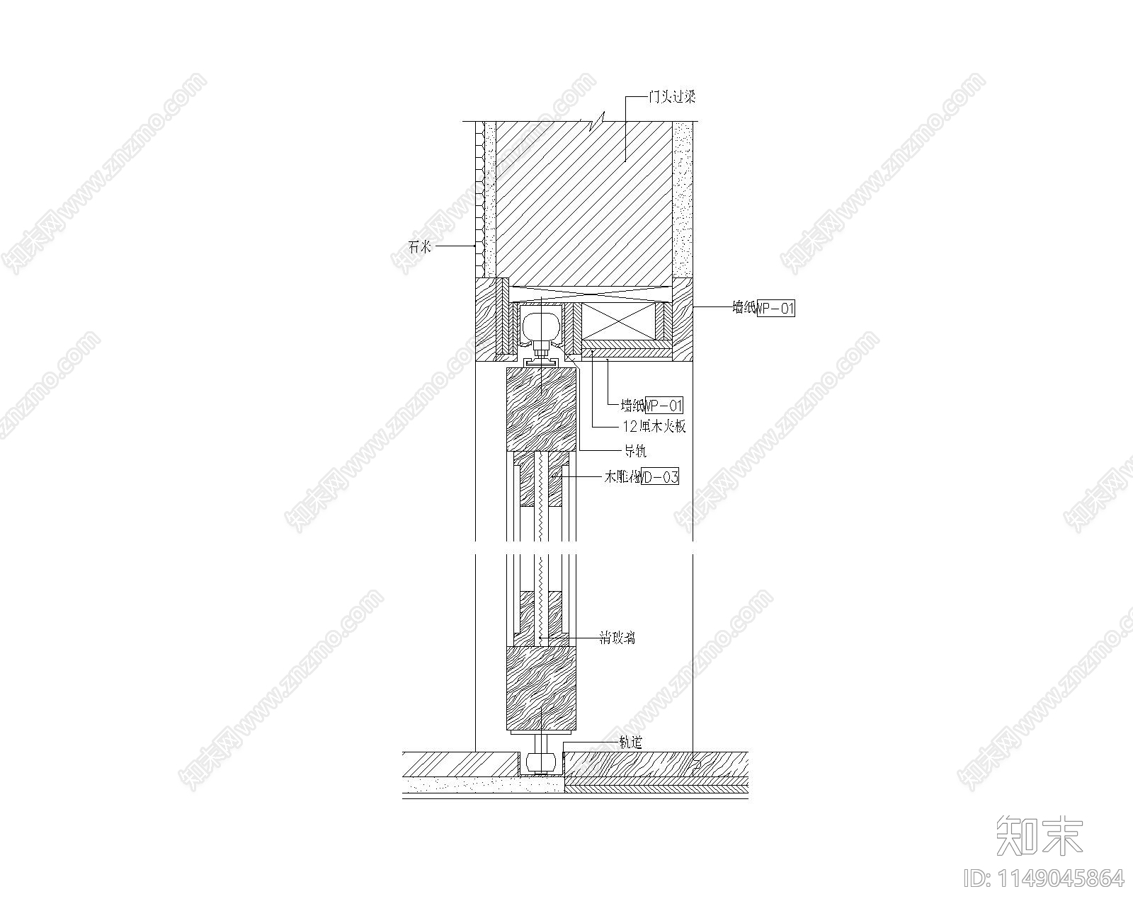折叠门节点施工图下载【ID:1149045864】