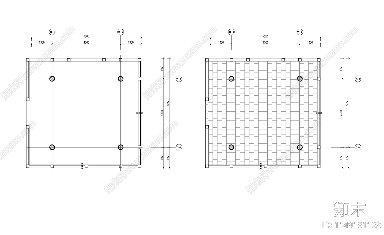古建重檐亭cad施工图下载【ID:1149181162】