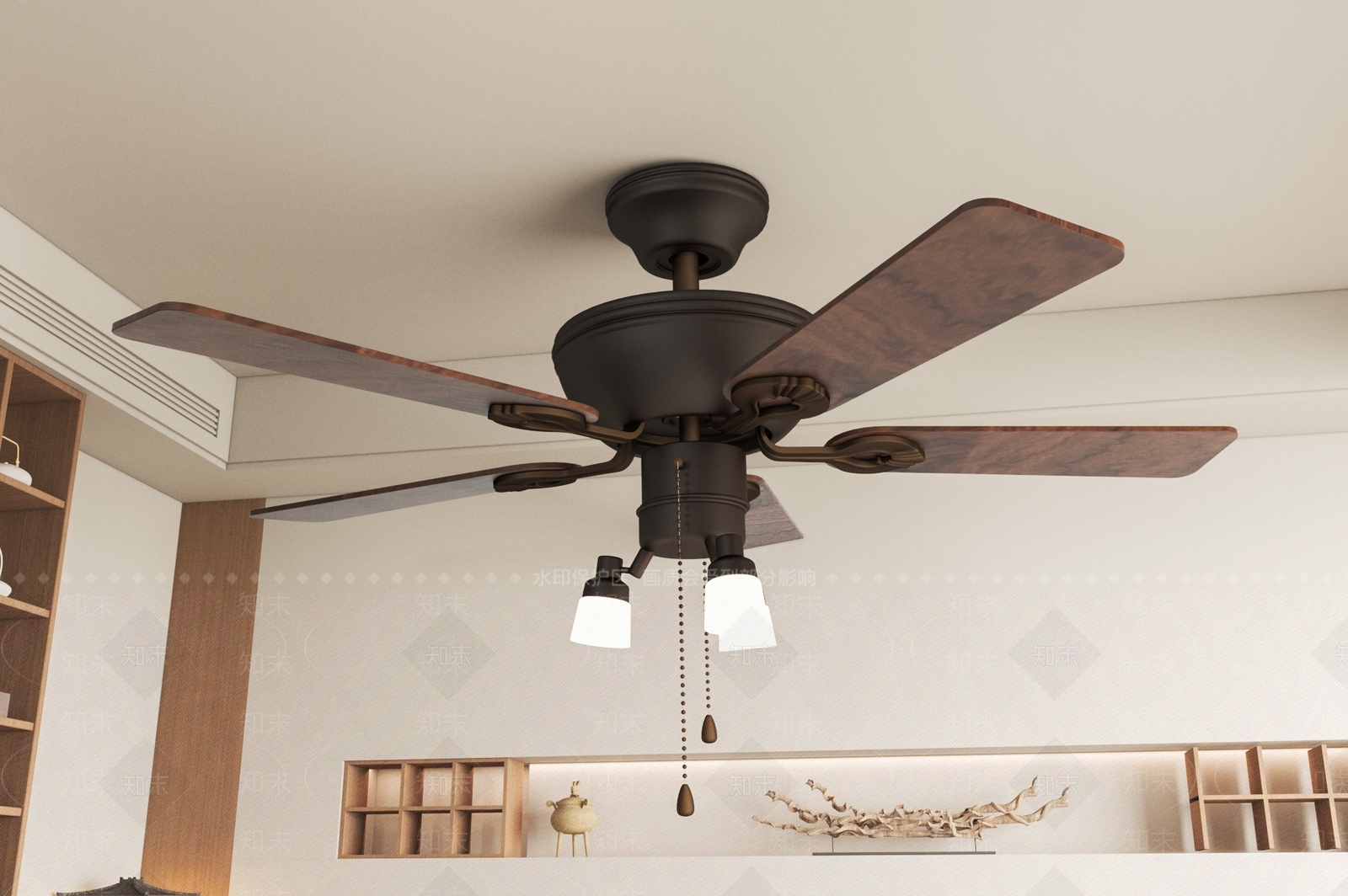 美式吊灯3D模型下载【ID:1149049571】