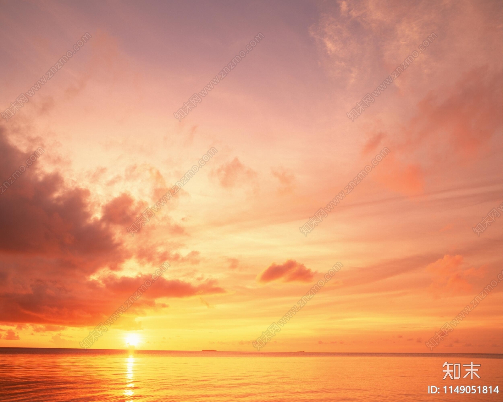 黄昏夕阳落日午后阳光大海天空日景云朵夕阳清晨傍晚天空图外景天空多云贴图下载【ID:1149051814】