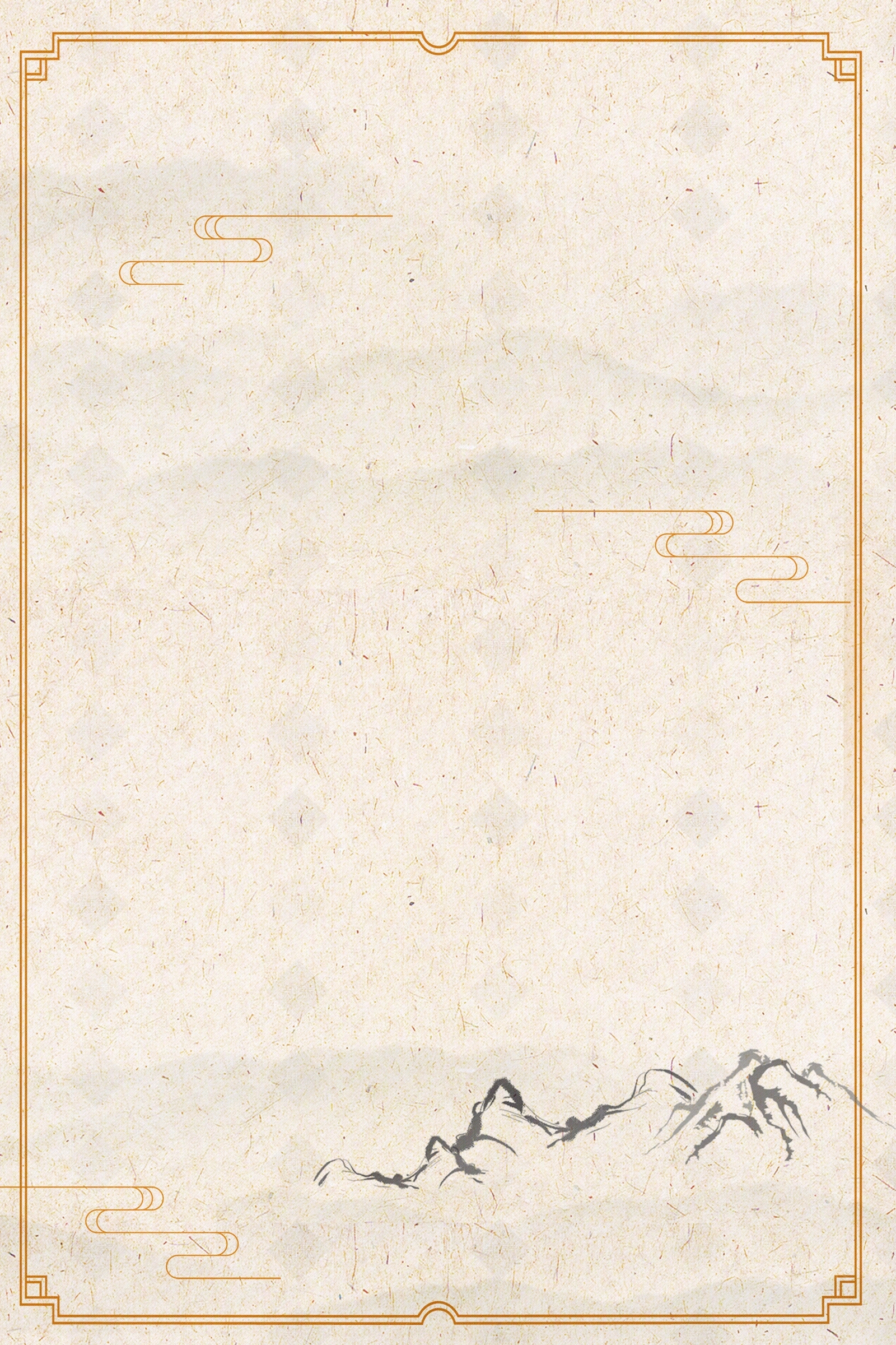 新中式水墨画边框壁纸贴图下载【ID:1149051986】