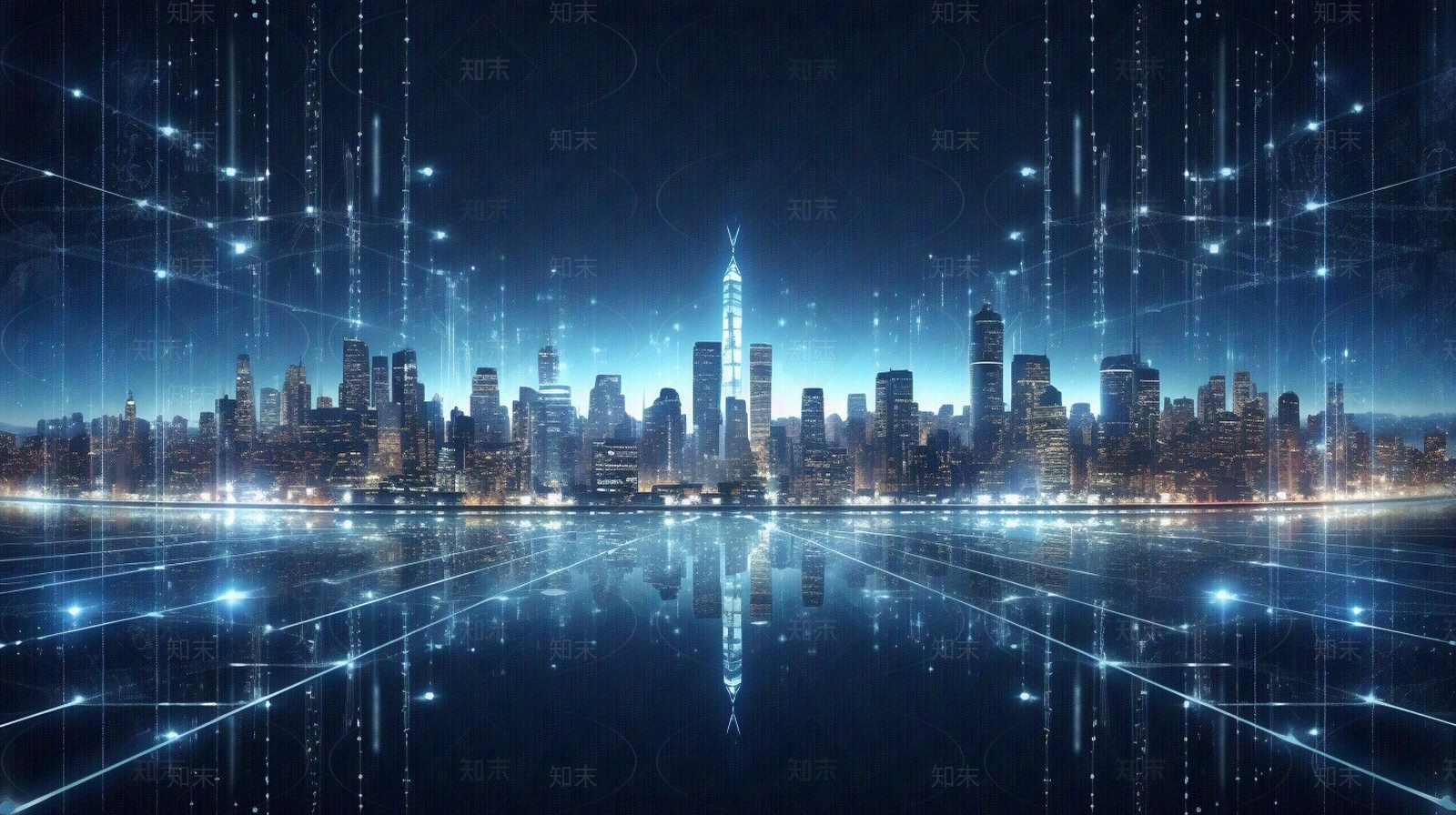 数字化科技城市背景贴图下载【ID:1149052224】