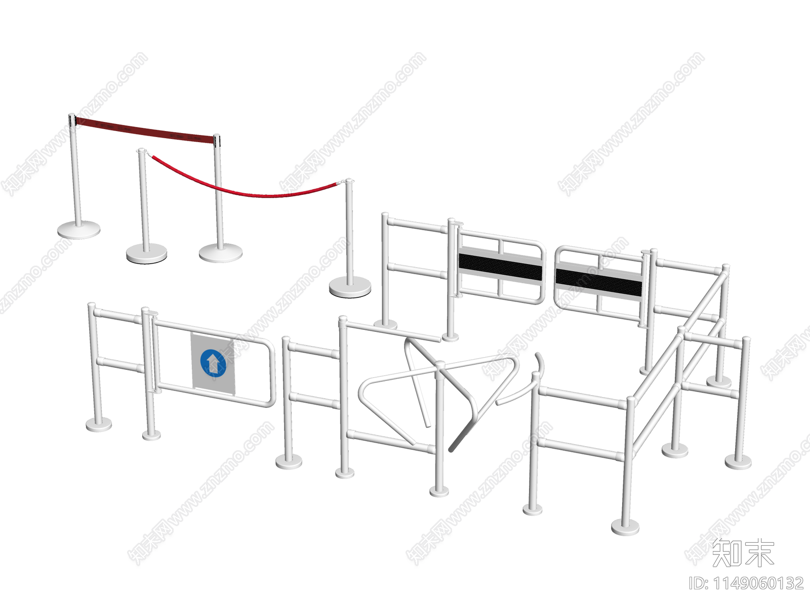 超市隔离栏SU模型下载【ID:1149060132】