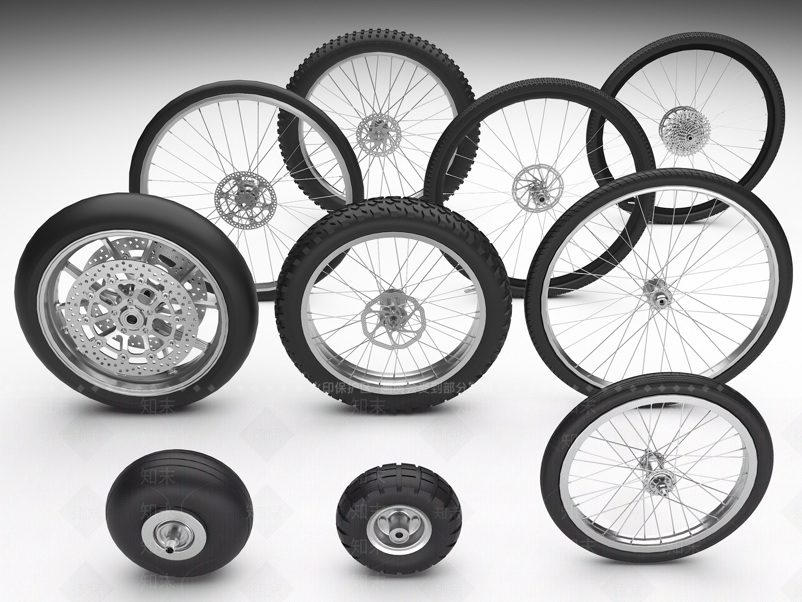 单车轮胎3D模型下载【ID:1149785792】