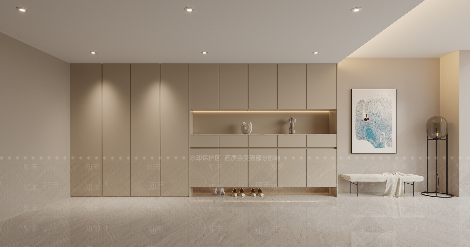 现代鞋柜3D模型下载【ID:1149066627】