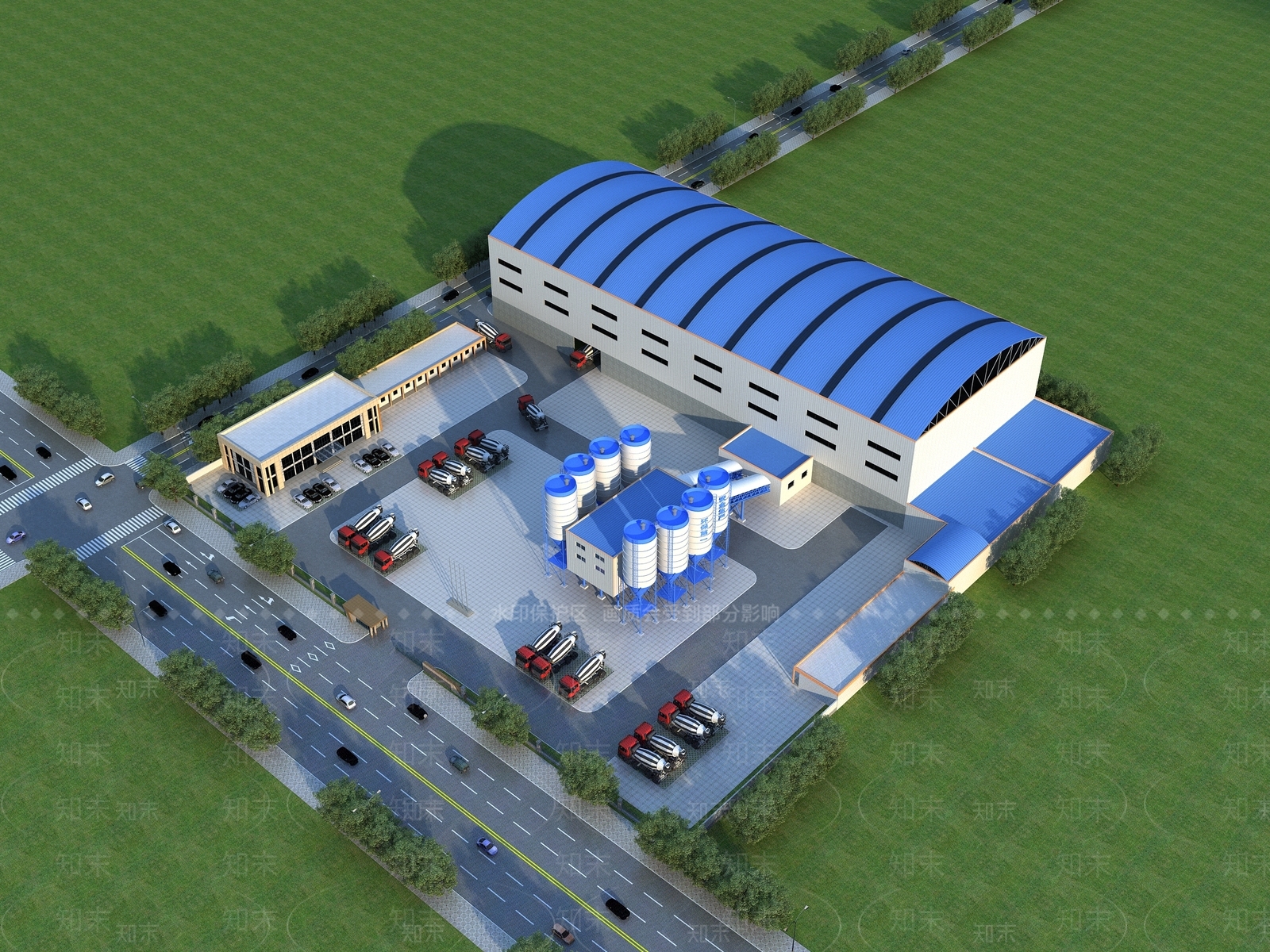 现代工业厂房3D模型下载【ID:1149070764】
