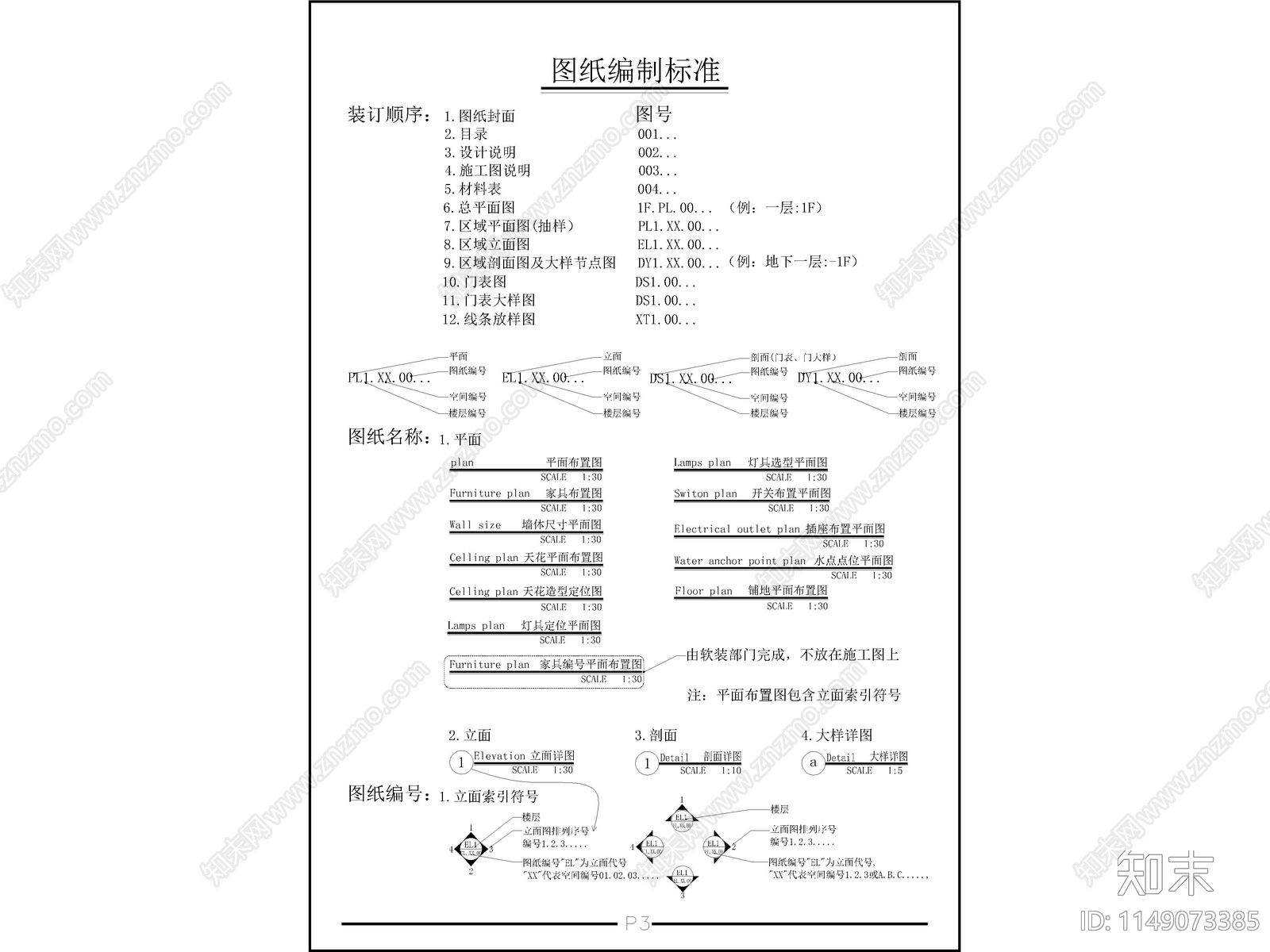 制图详细标准cad施工图下载【ID:1149073385】
