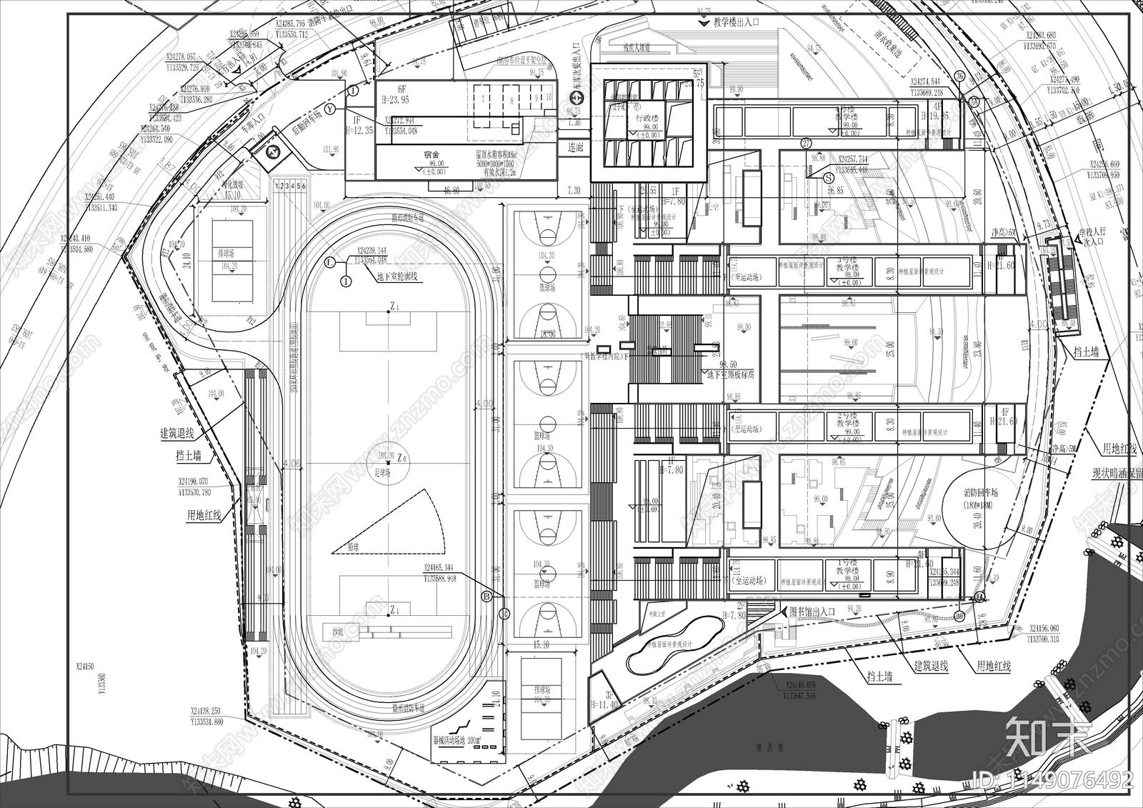 20套塑胶跑道操场运动场跑道施工图下载【ID:1149076492】