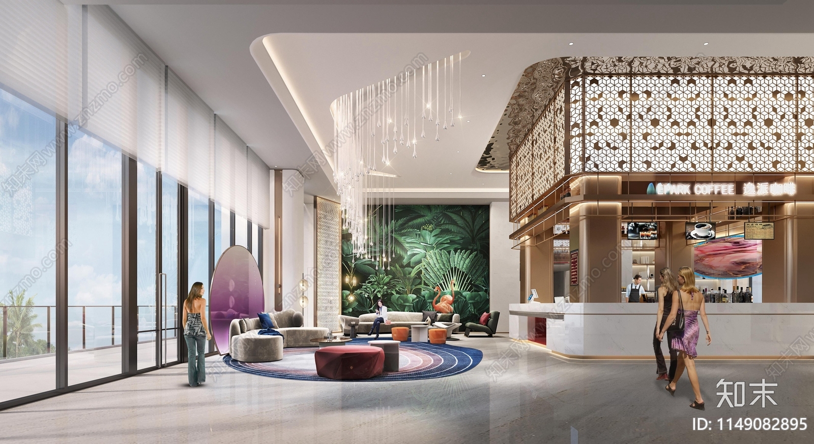 海口免税城睿景酒店cad施工图下载【ID:1149082895】
