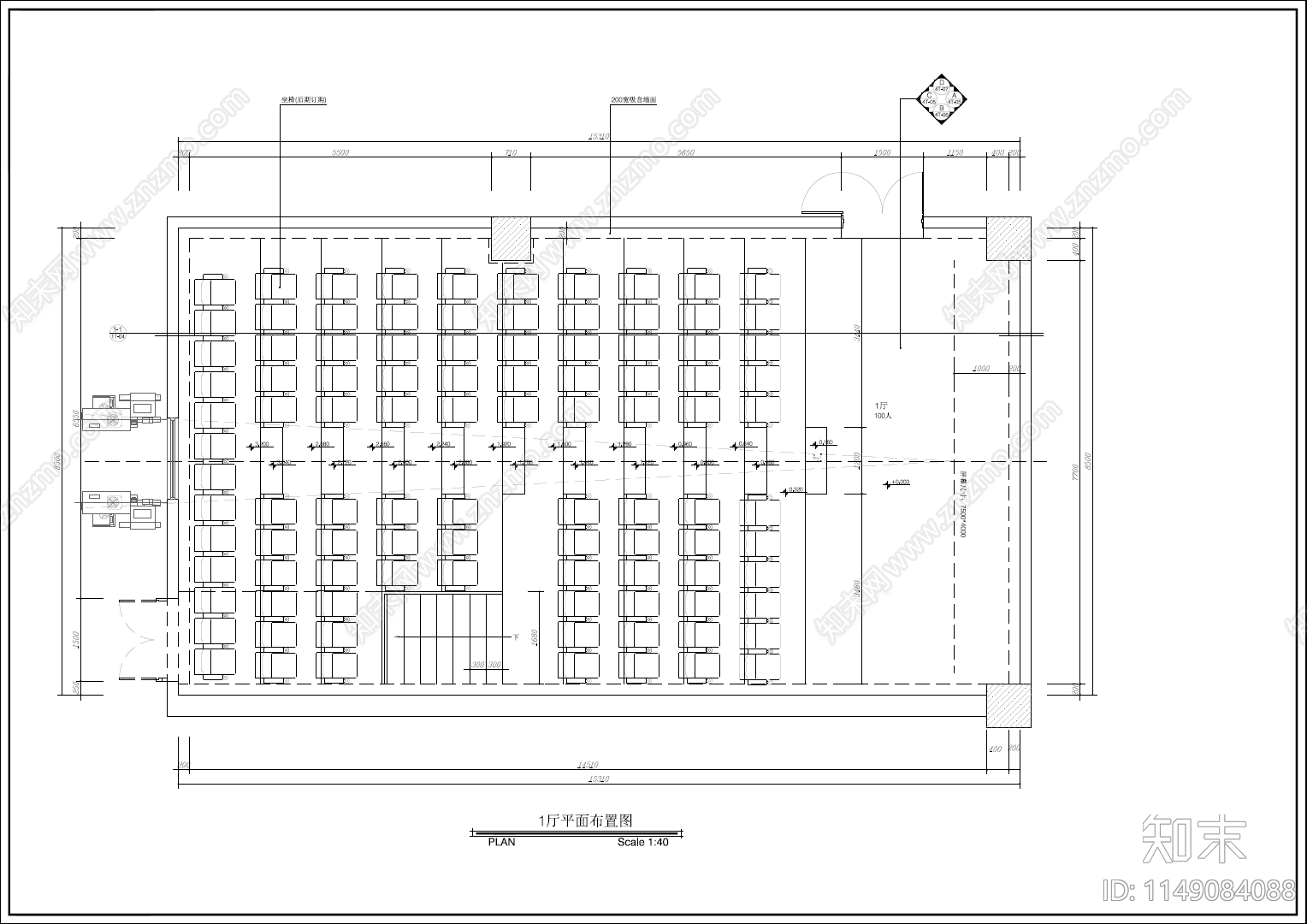 国际电影院室内cad施工图下载【ID:1149084088】