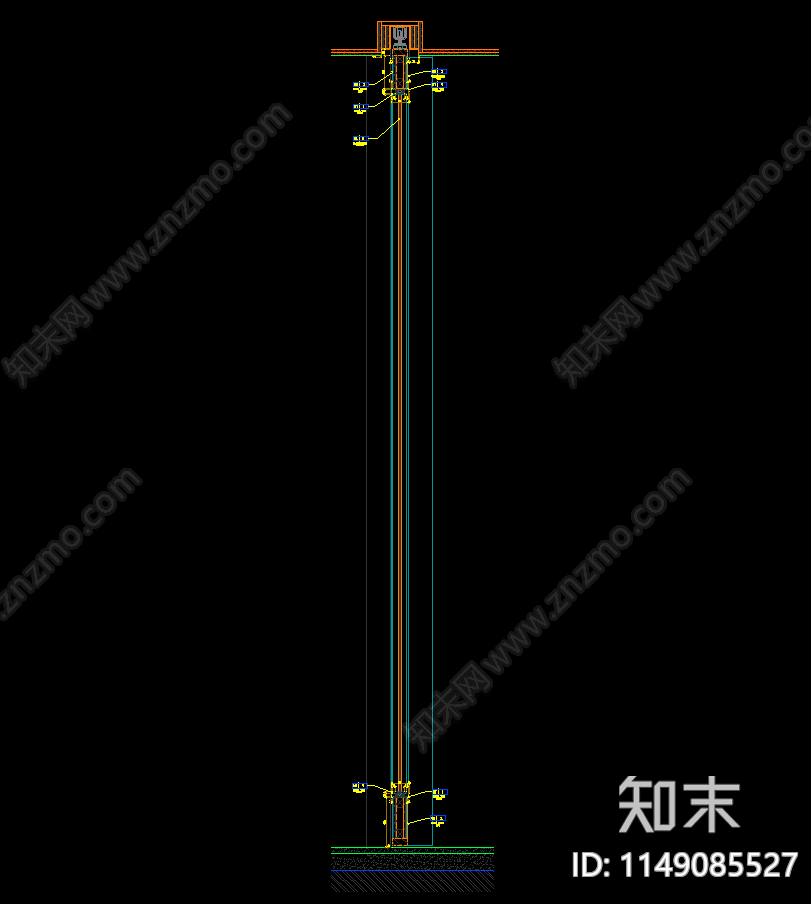 门节点大样cad施工图下载【ID:1149085527】