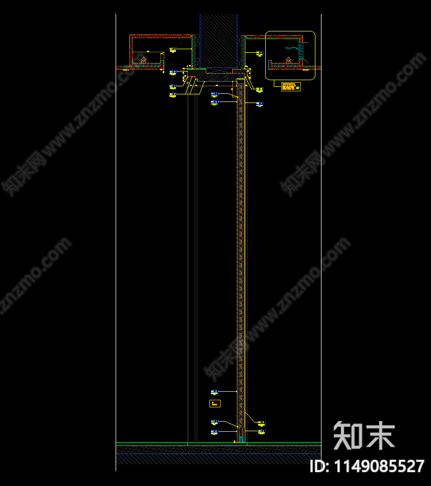 门节点大样cad施工图下载【ID:1149085527】