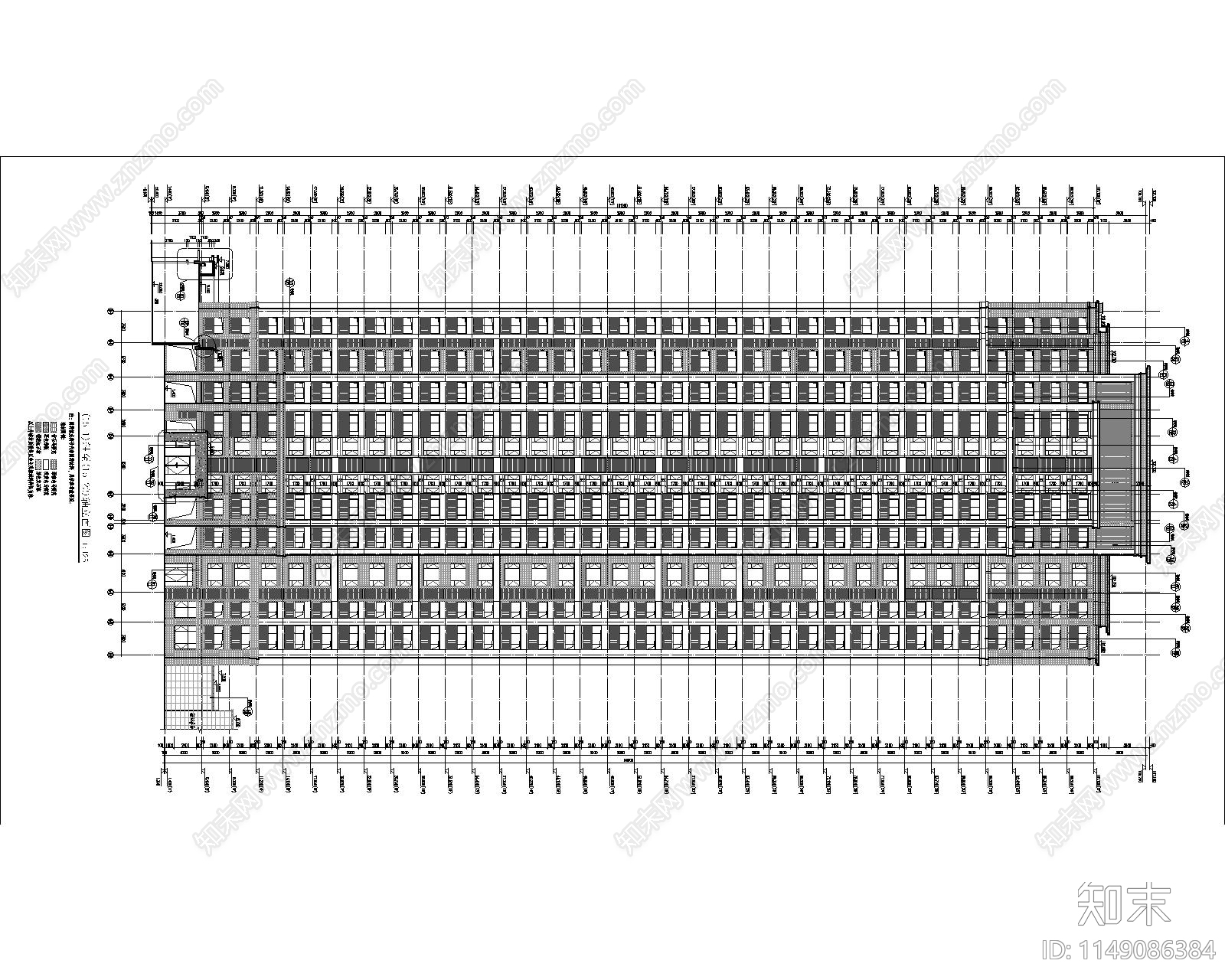 34层高层住宅建筑cad施工图下载【ID:1149086384】