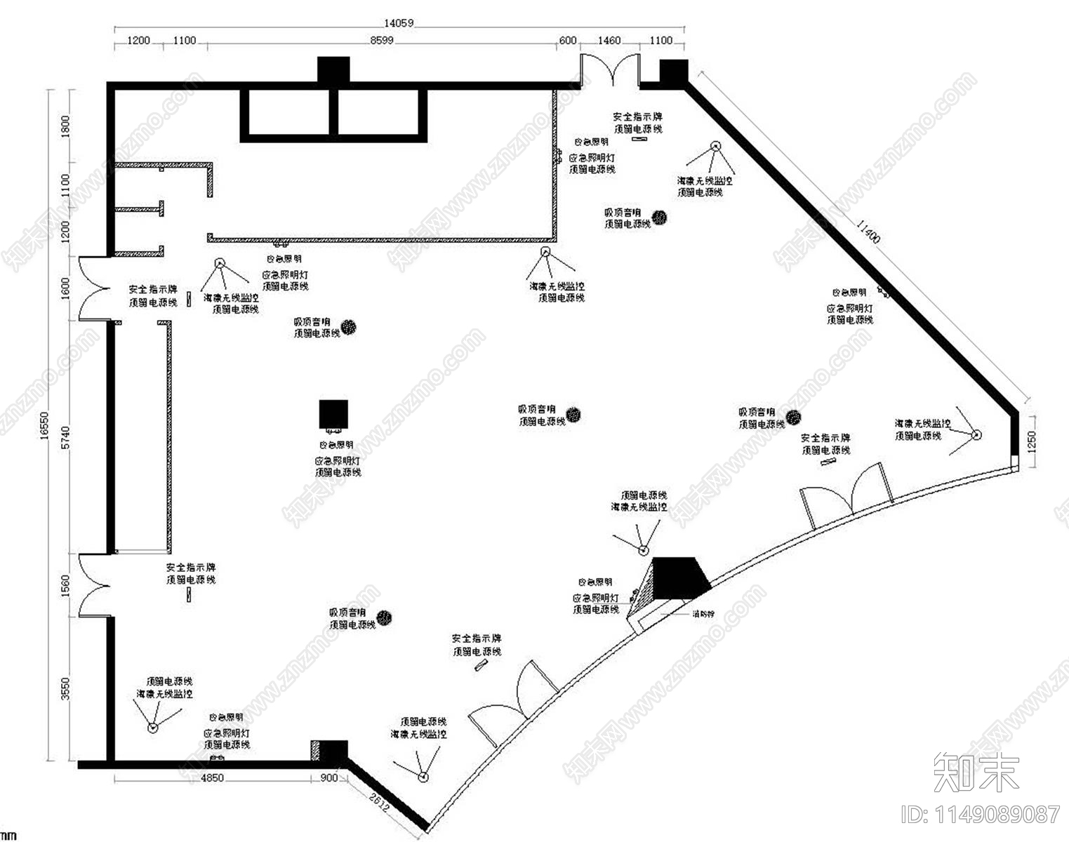 运动品牌服装店室内cad施工图下载【ID:1149089087】