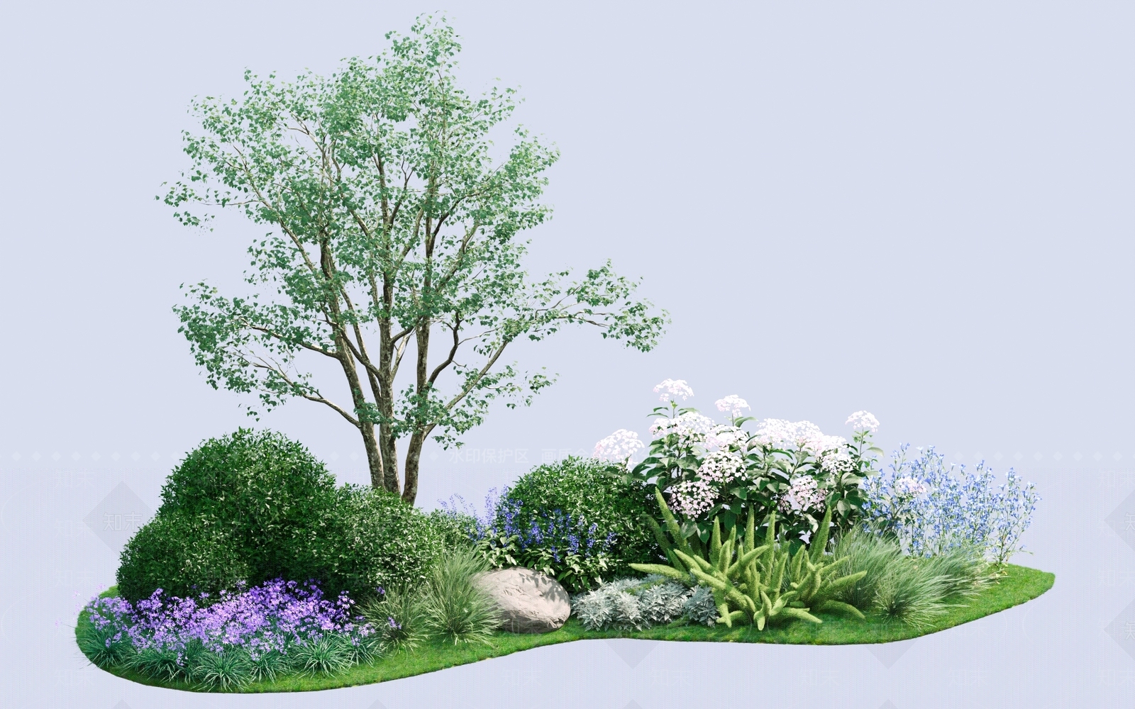 植物造景SU模型下载【ID:1149091691】