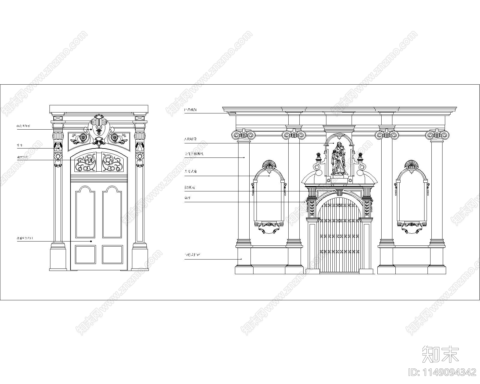 比利时门窗建筑节点cad施工图下载【ID:1149094342】