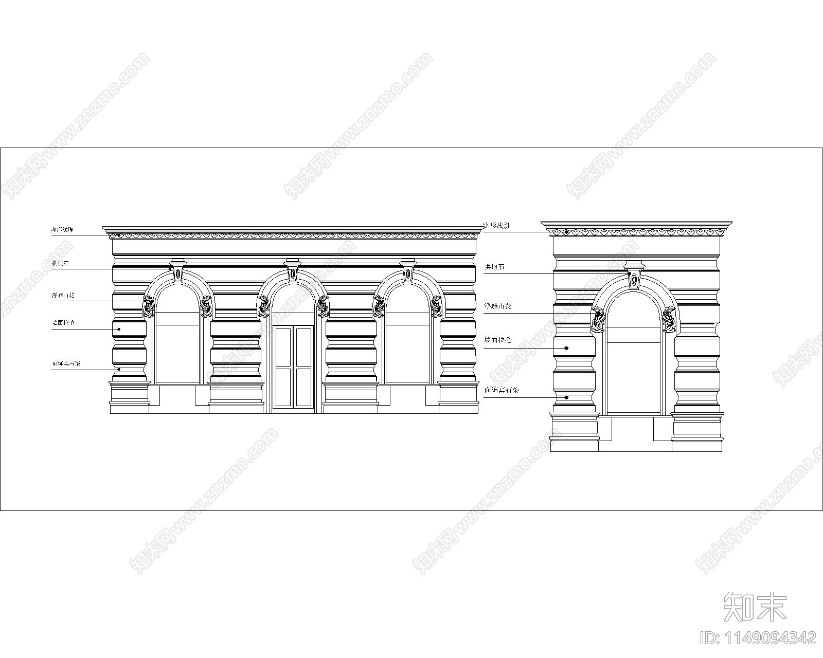 比利时门窗建筑节点cad施工图下载【ID:1149094342】