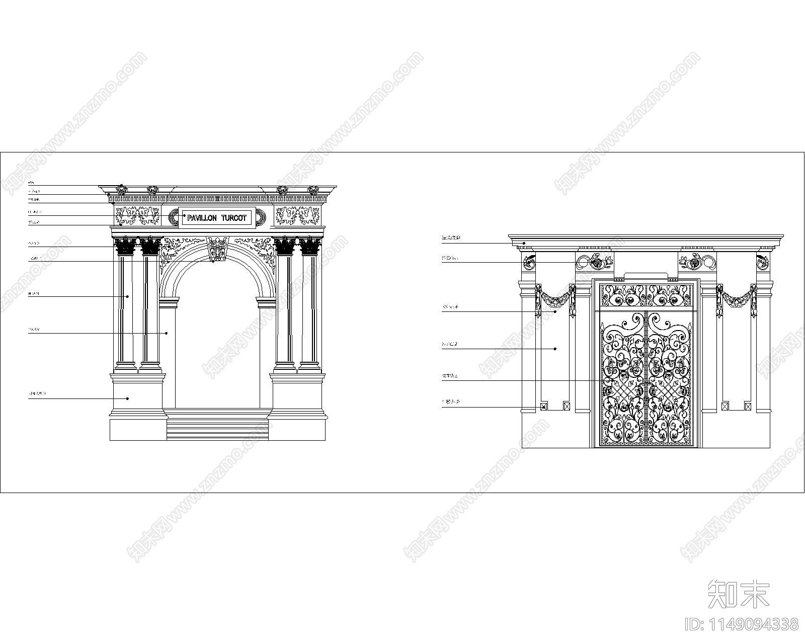 法国门窗节点cad施工图下载【ID:1149094338】