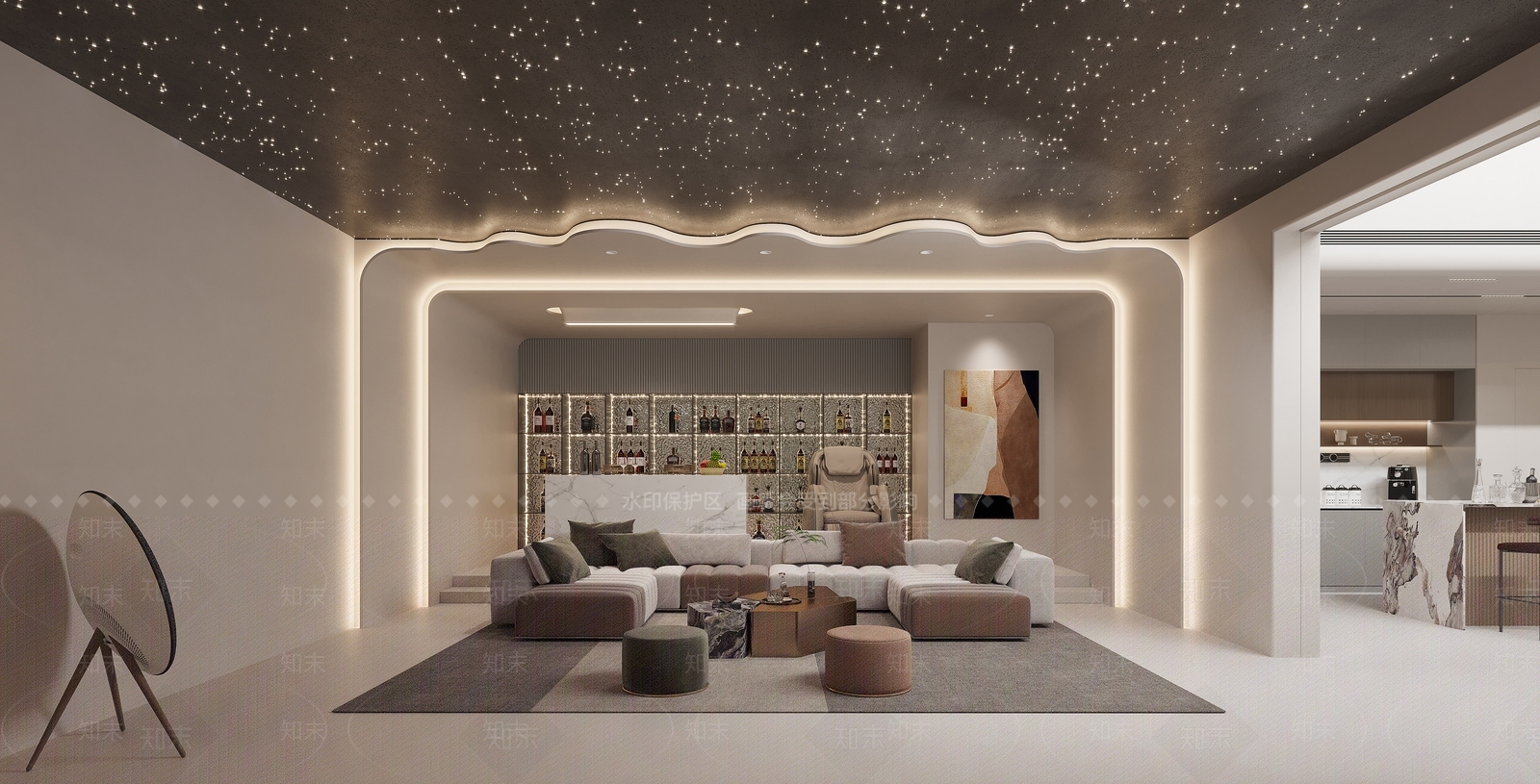 侘寂家居影音室3D模型下载【ID:1149096487】
