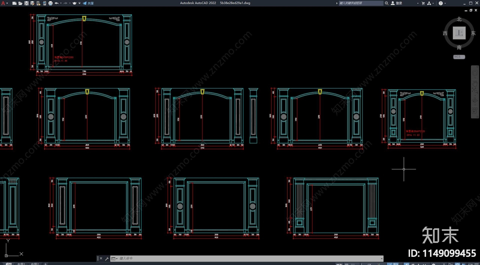 背景墙电视墙石材饰面施工图下载【ID:1149099455】