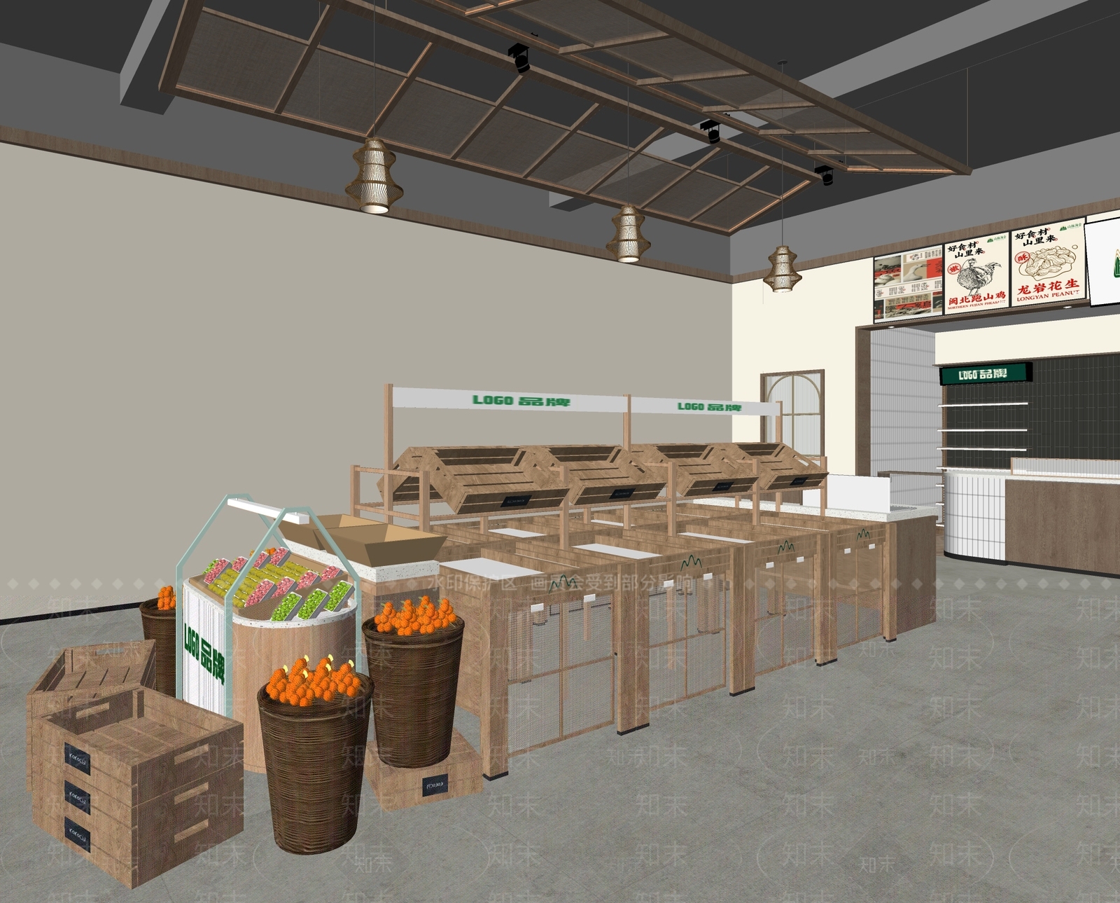 现代水果店SU模型下载【ID:1149143854】