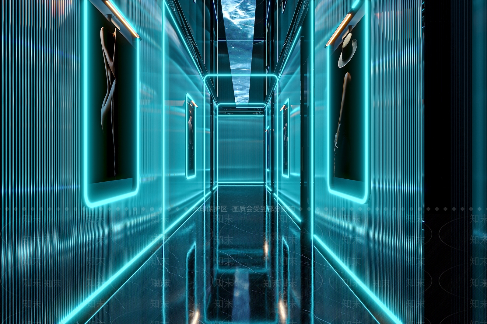 现代KTV过道3D模型下载【ID:1149109683】