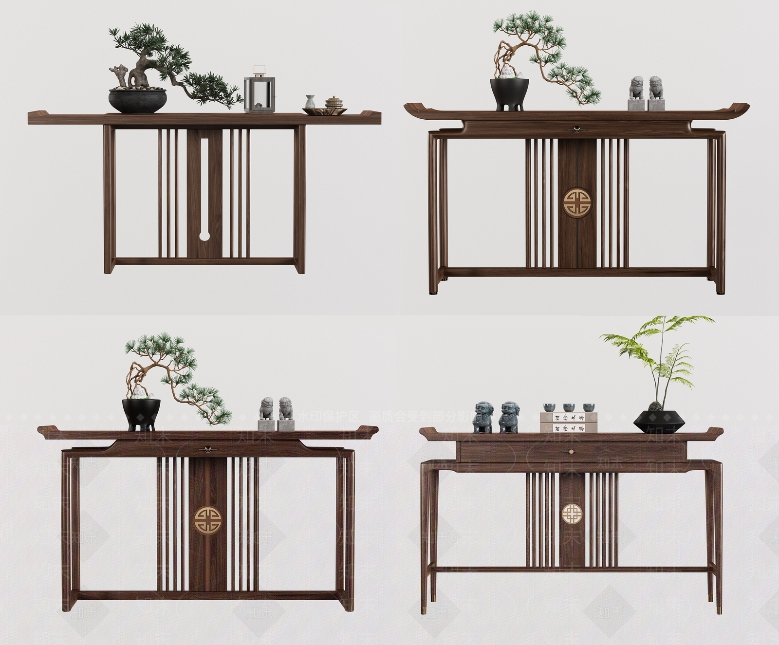 新中式端景条案3D模型下载【ID:1149113067】