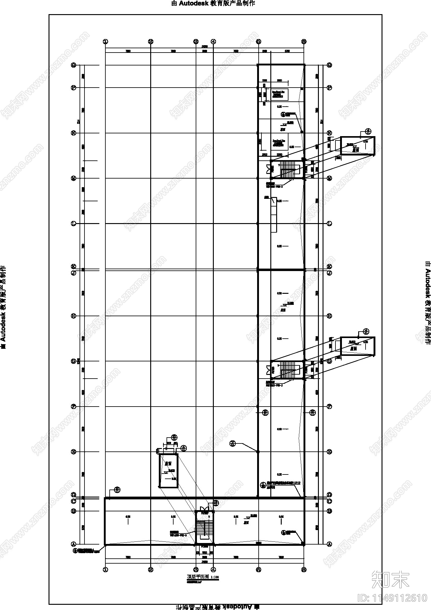 4000平宿舍楼建筑施工图下载【ID:1149112610】