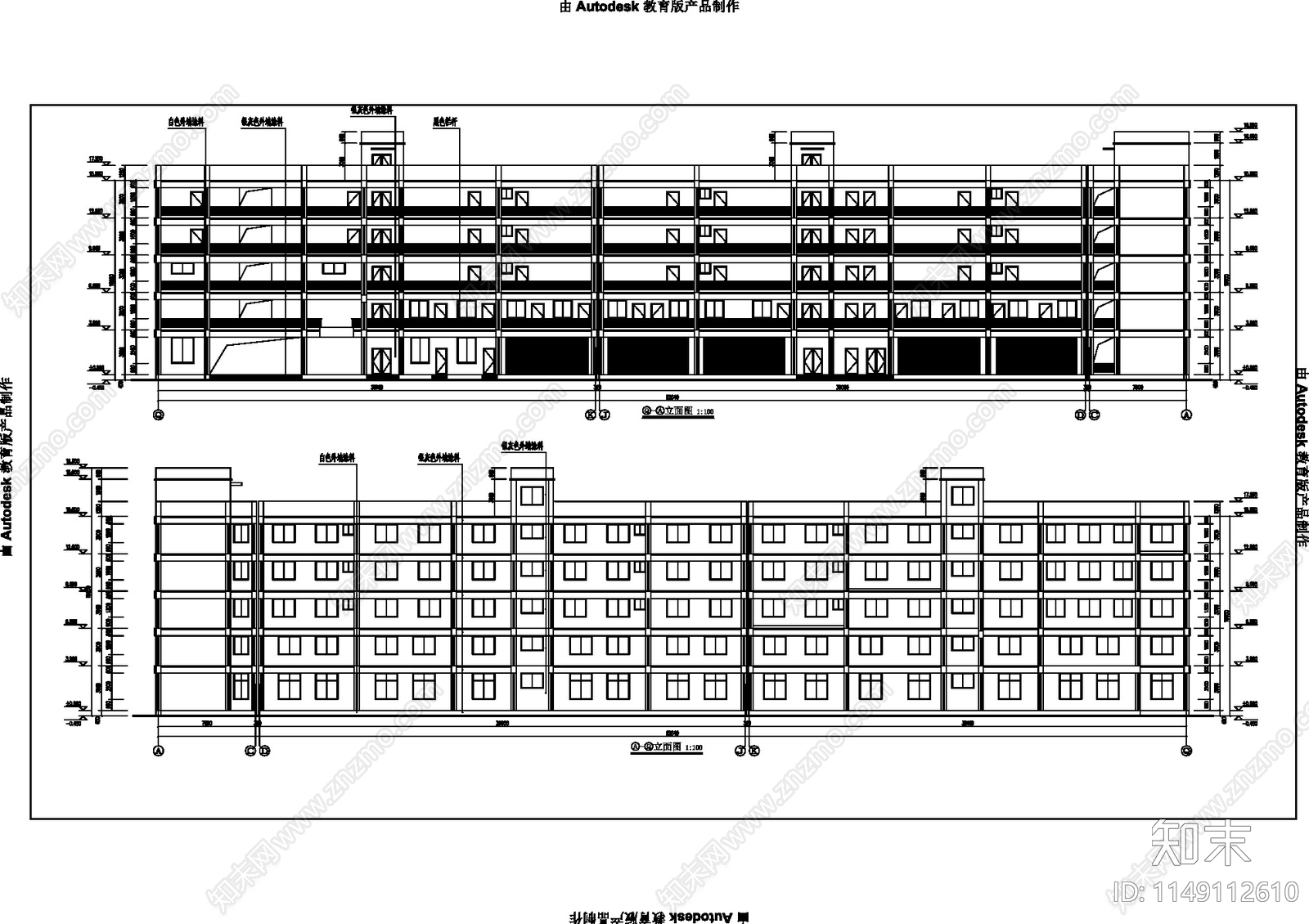 4000平宿舍楼建筑施工图下载【ID:1149112610】