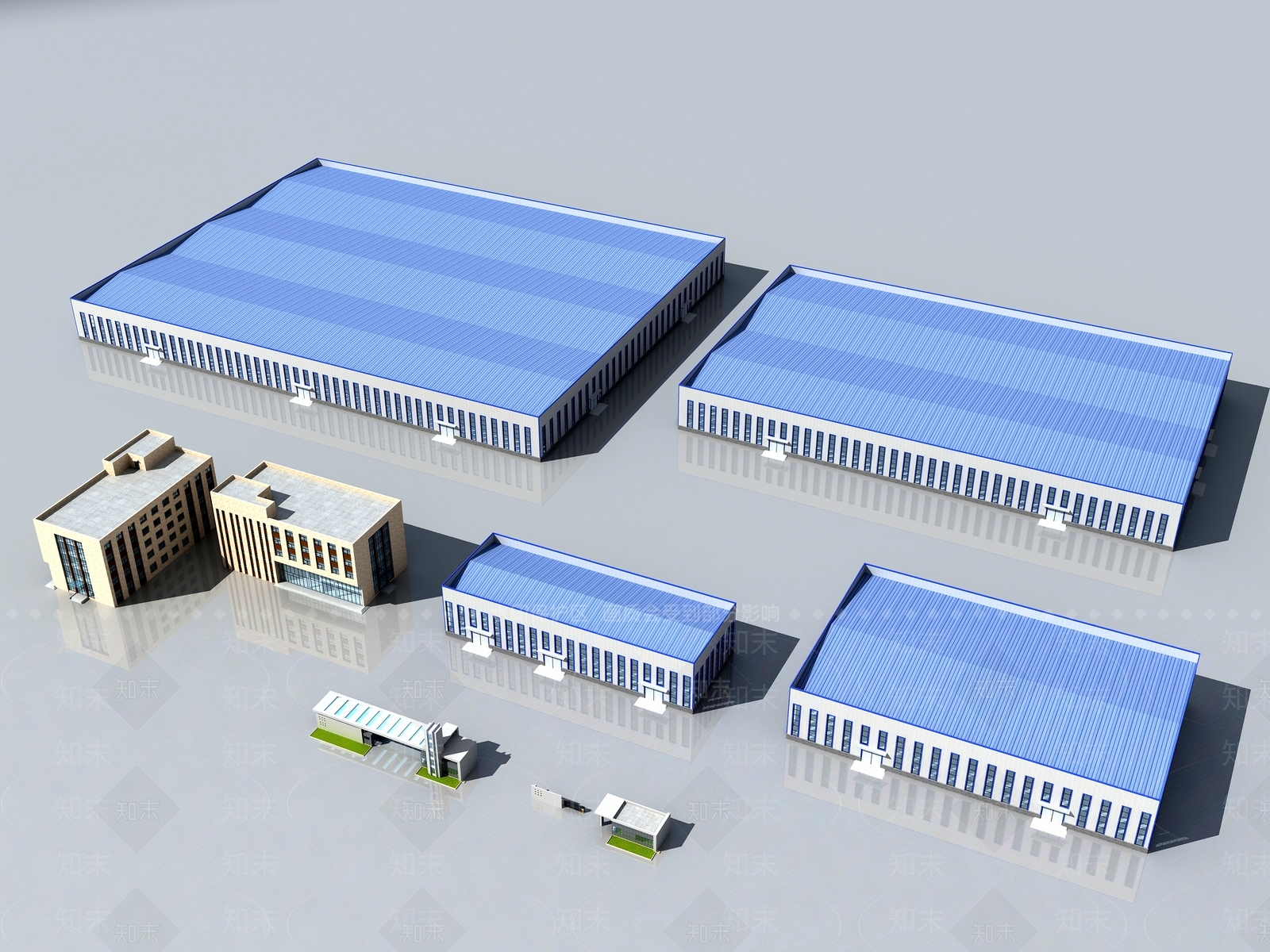 现代工业厂房3D模型下载【ID:1149117744】