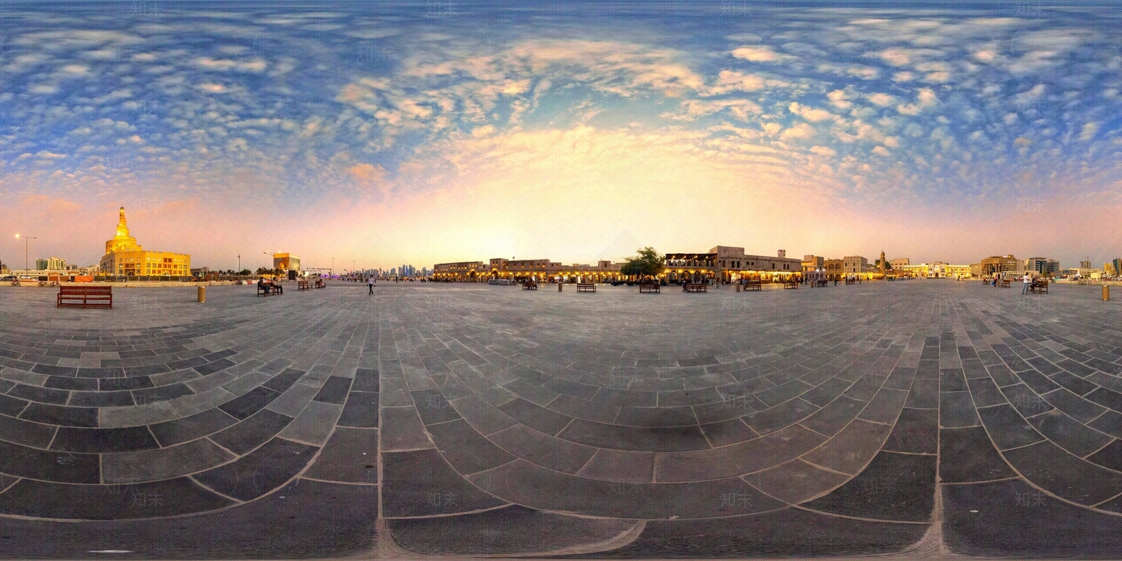 hdr小镇日落黄昏贴图下载【ID:1149120497】