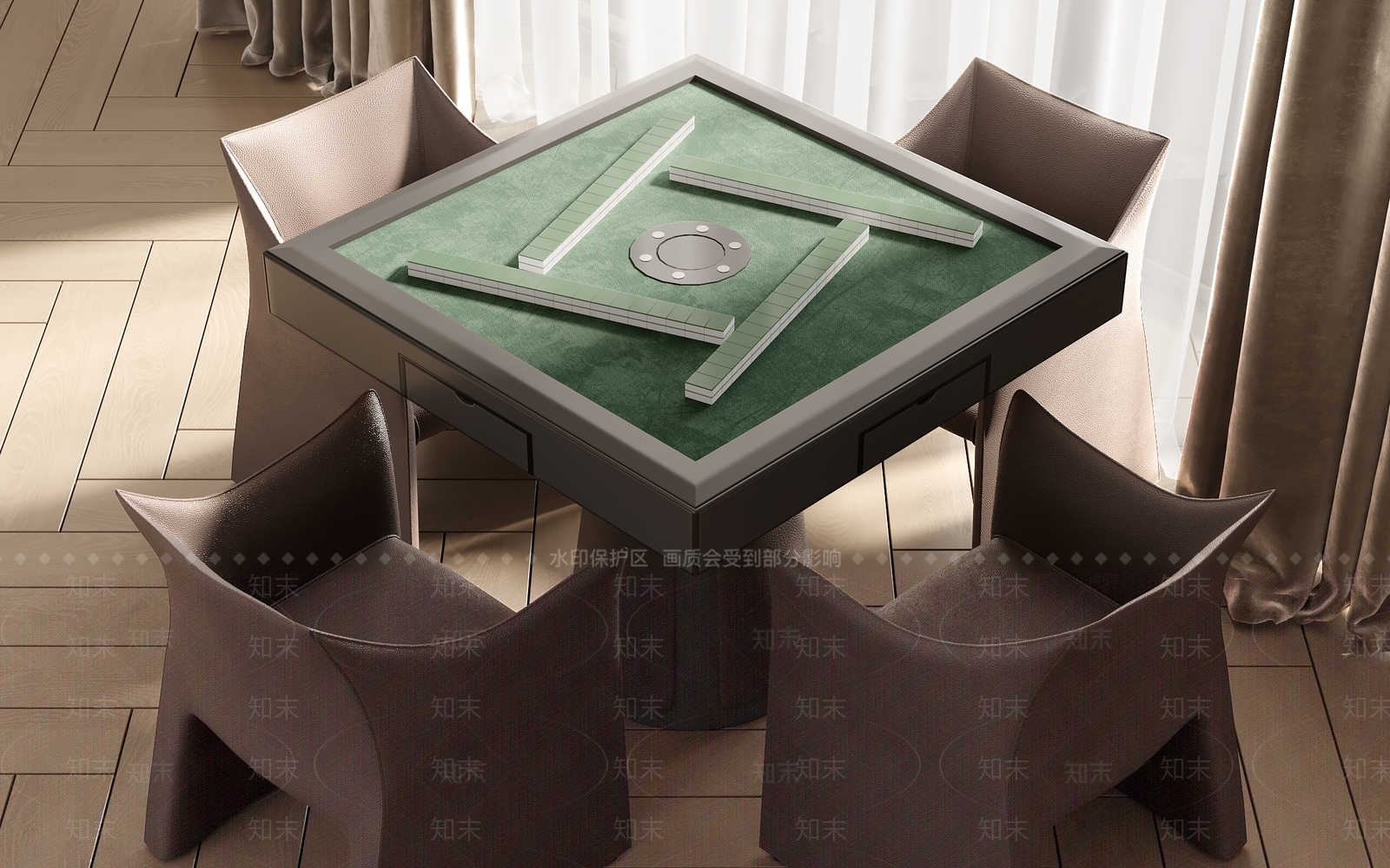 棋牌桌SU模型下载【ID:1149130010】