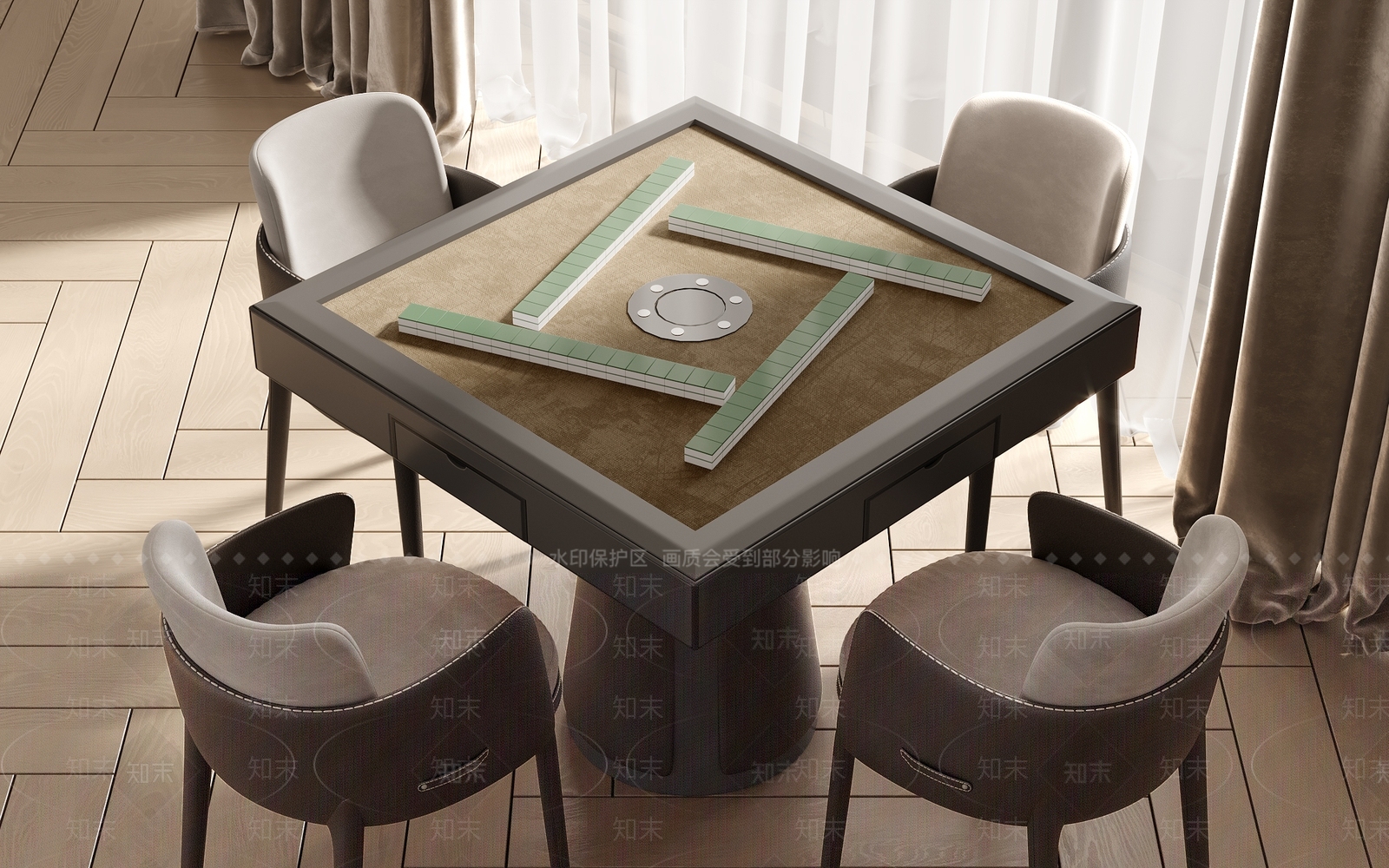 棋牌桌SU模型下载【ID:1149130557】