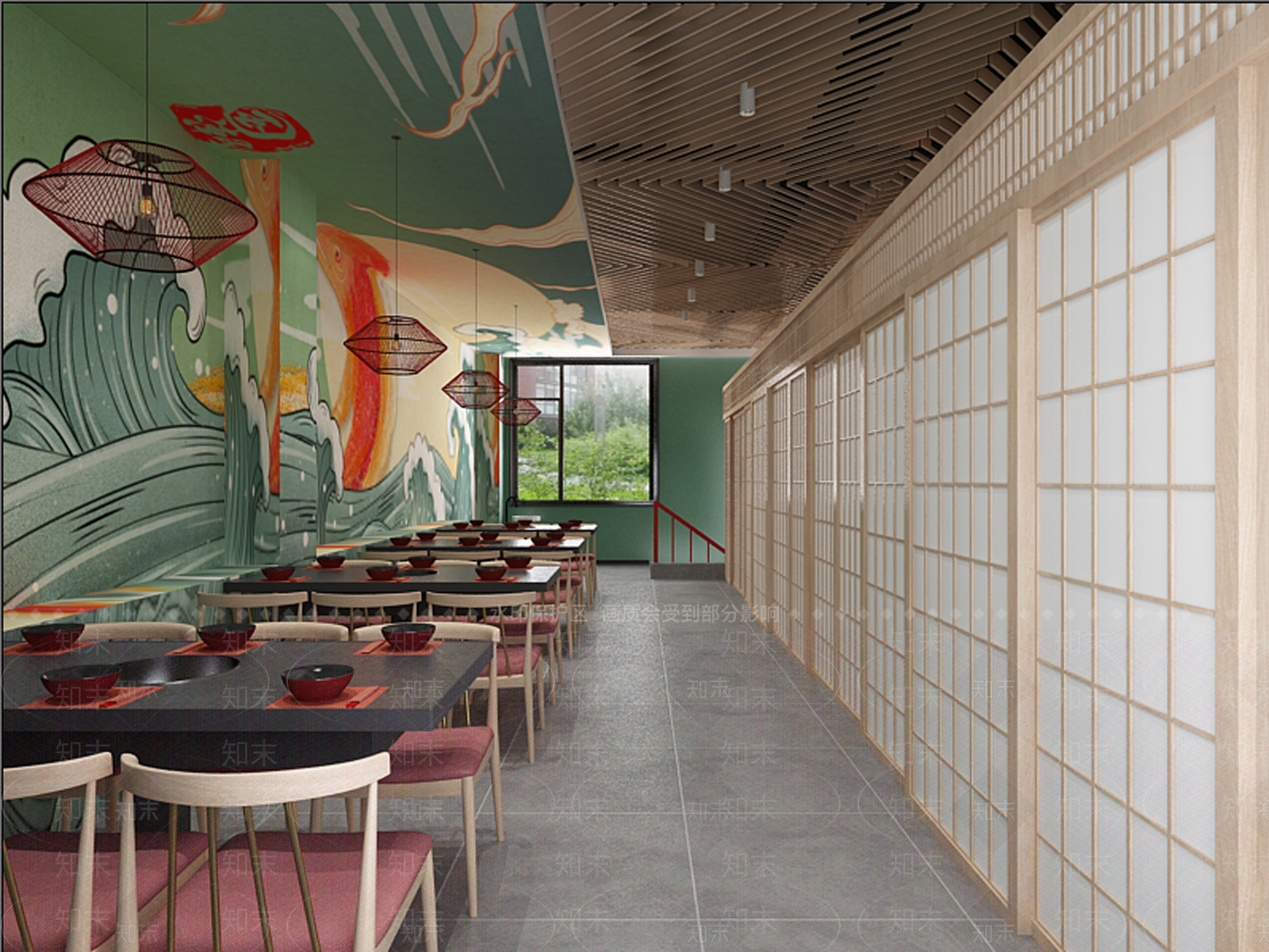 新中式中餐厅3D模型下载【ID:1149136344】