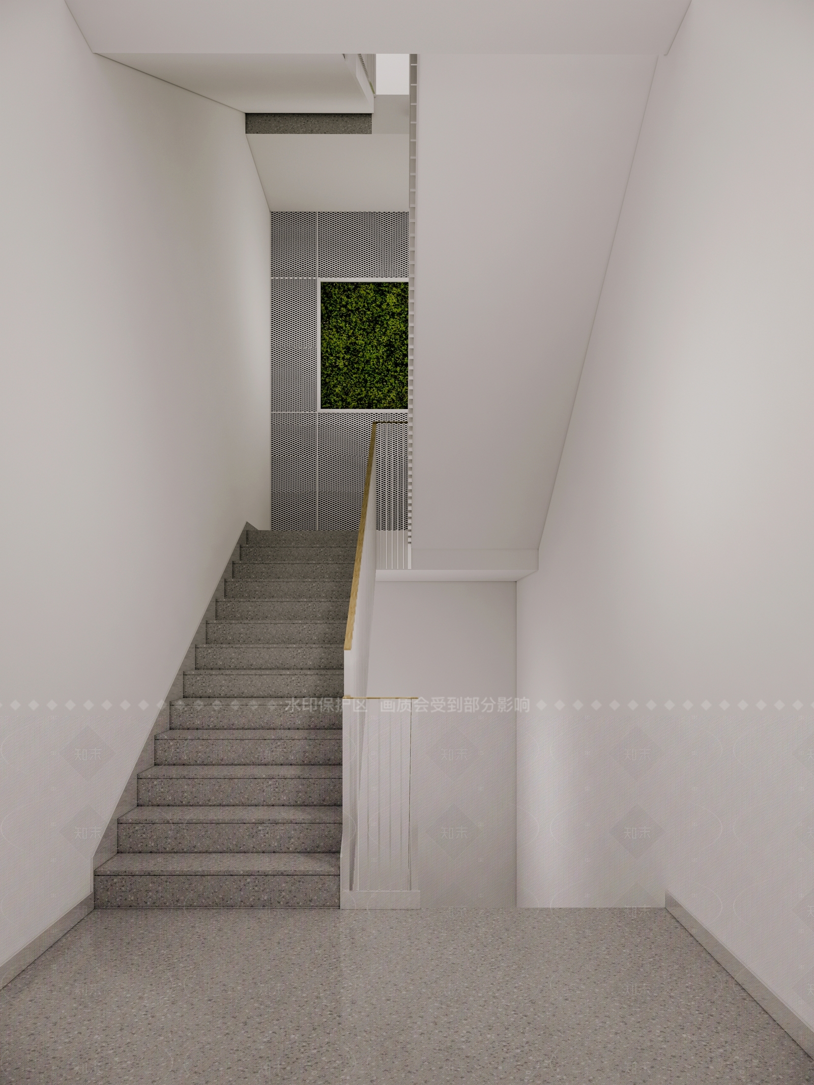 现代楼梯间SU模型下载【ID:1149473038】