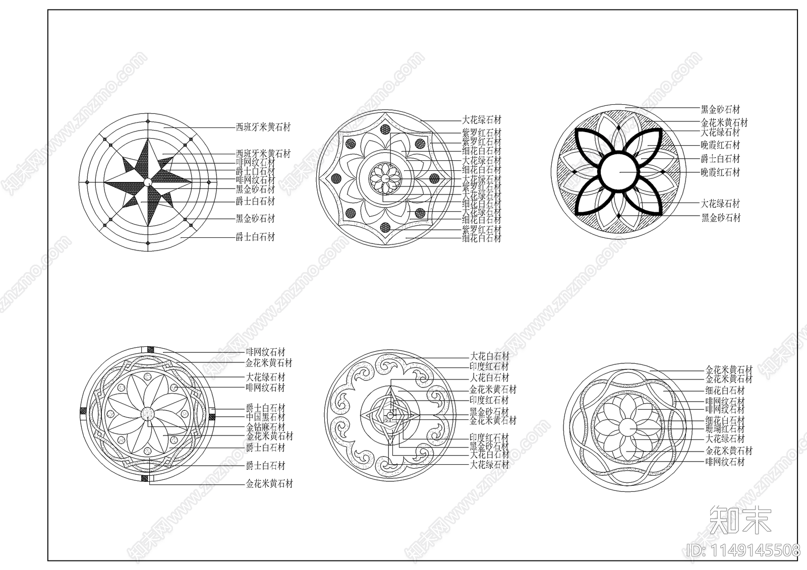 30种常用中式拼花地面做法施工图下载【ID:1149145508】
