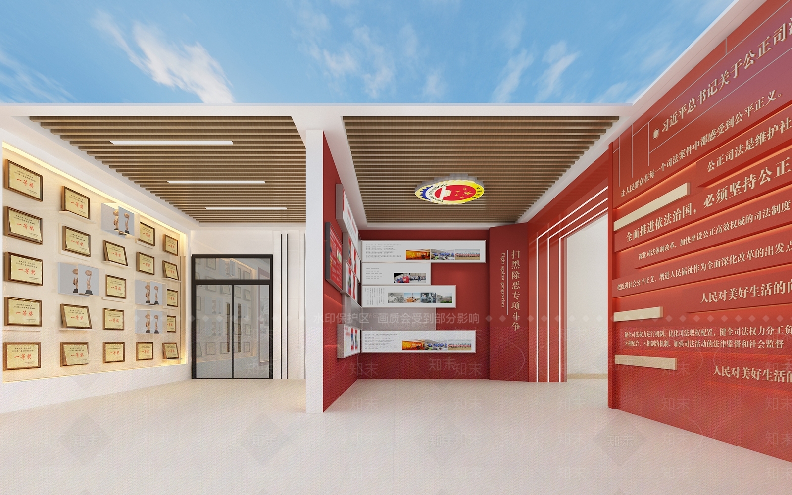 现代党建展厅SU模型下载【ID:1149146919】
