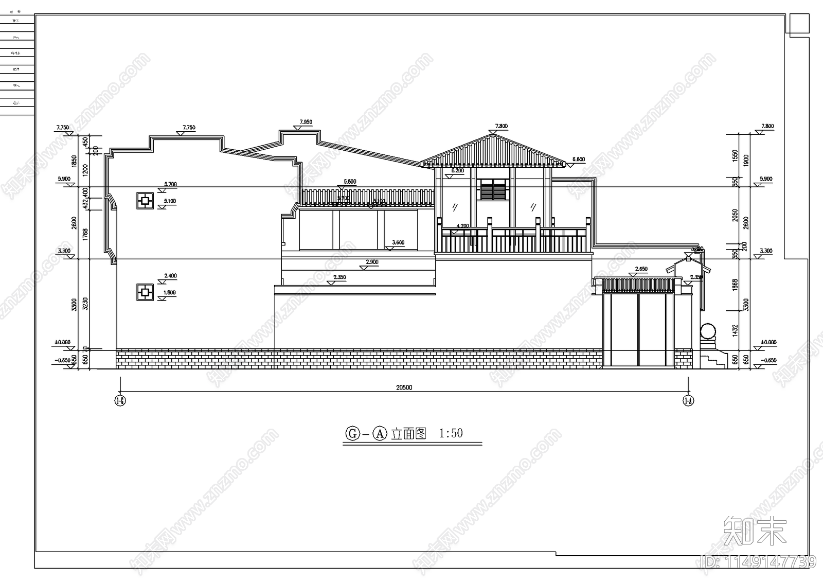 龙湖别院落cad施工图下载【ID:1149147739】