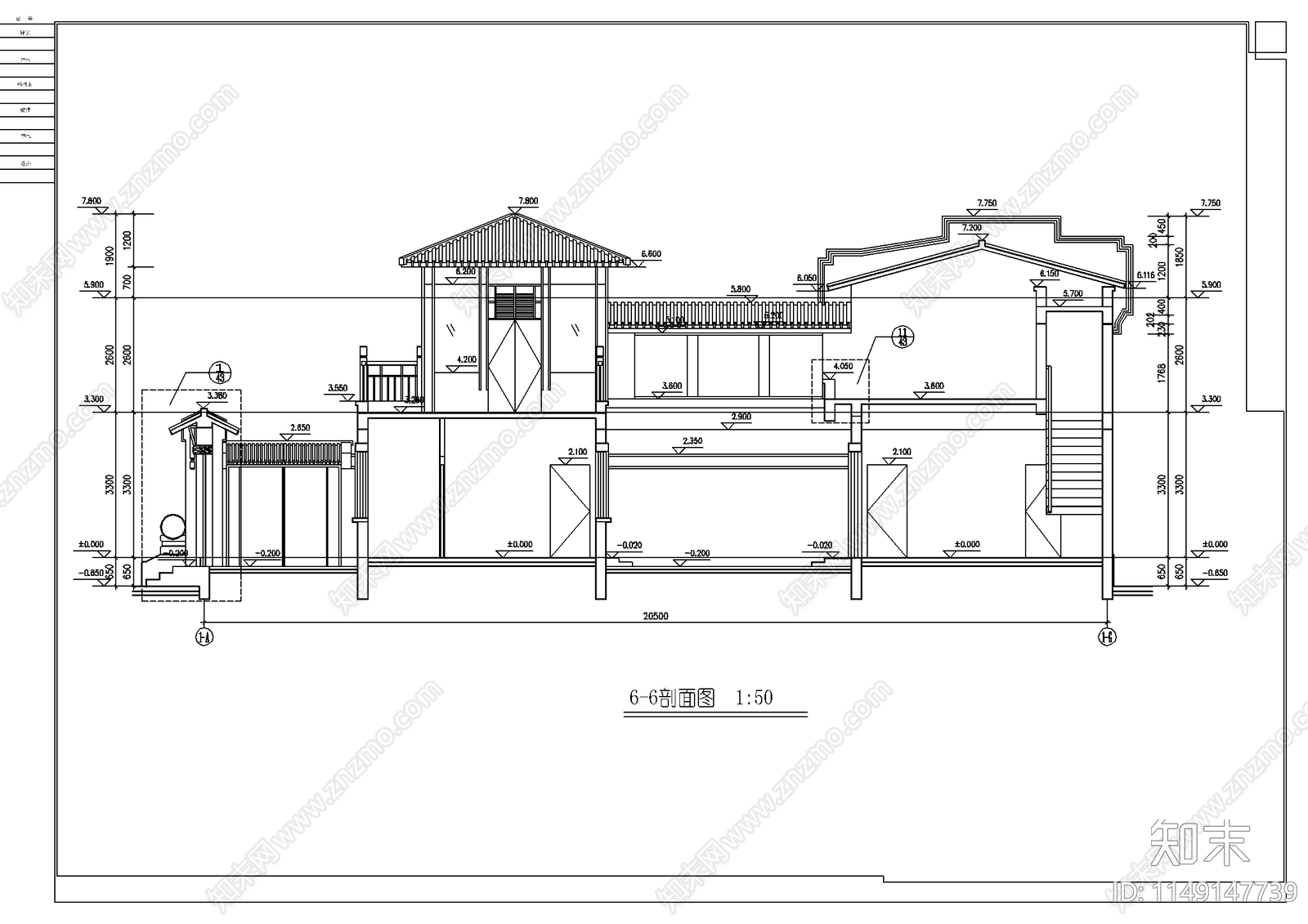 龙湖别院落cad施工图下载【ID:1149147739】