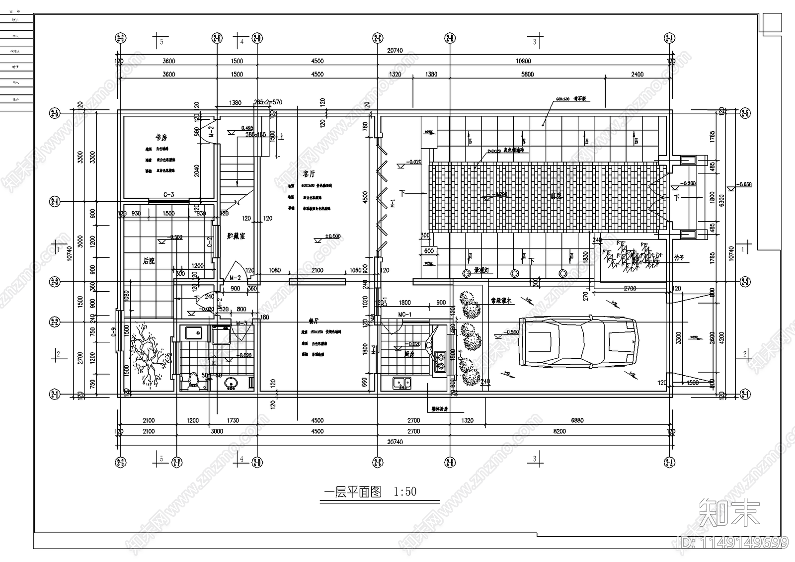 北京小别院cad施工图下载【ID:1149149699】