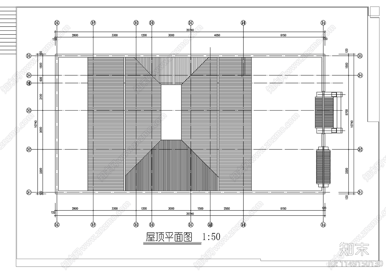 小别院建筑设计cad施工图下载【ID:1149150130】