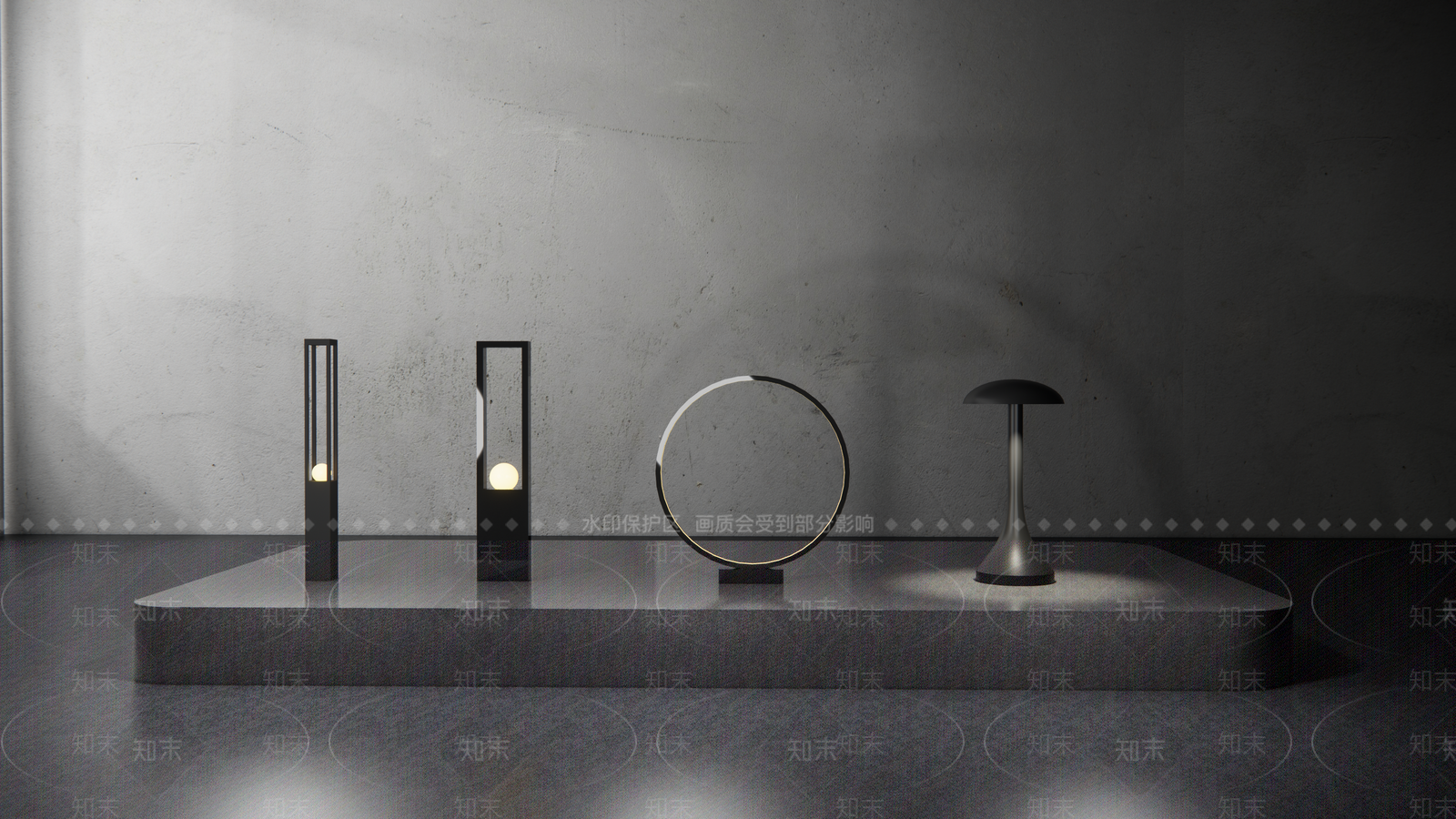 现代景观灯具SU模型下载【ID:1149151445】