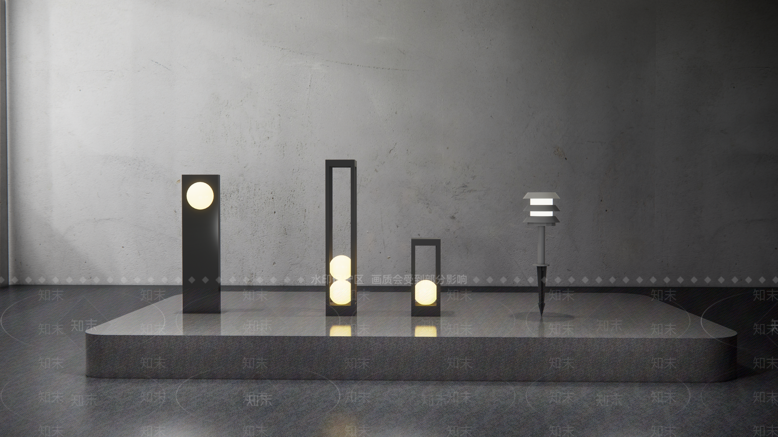 现代景观灯具SU模型下载【ID:1149151681】