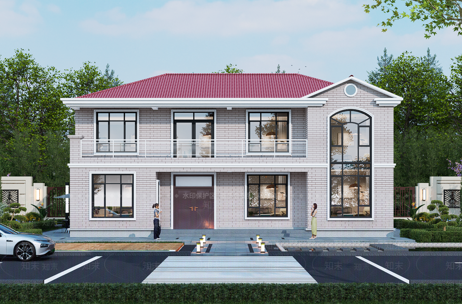 简欧农村自建房SU模型下载【ID:1149152765】