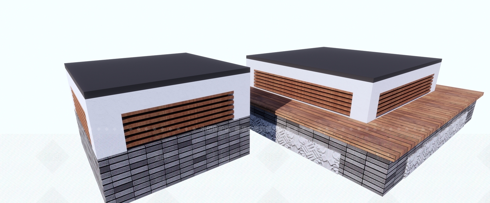 现代景观通风井SU模型下载【ID:1149156868】