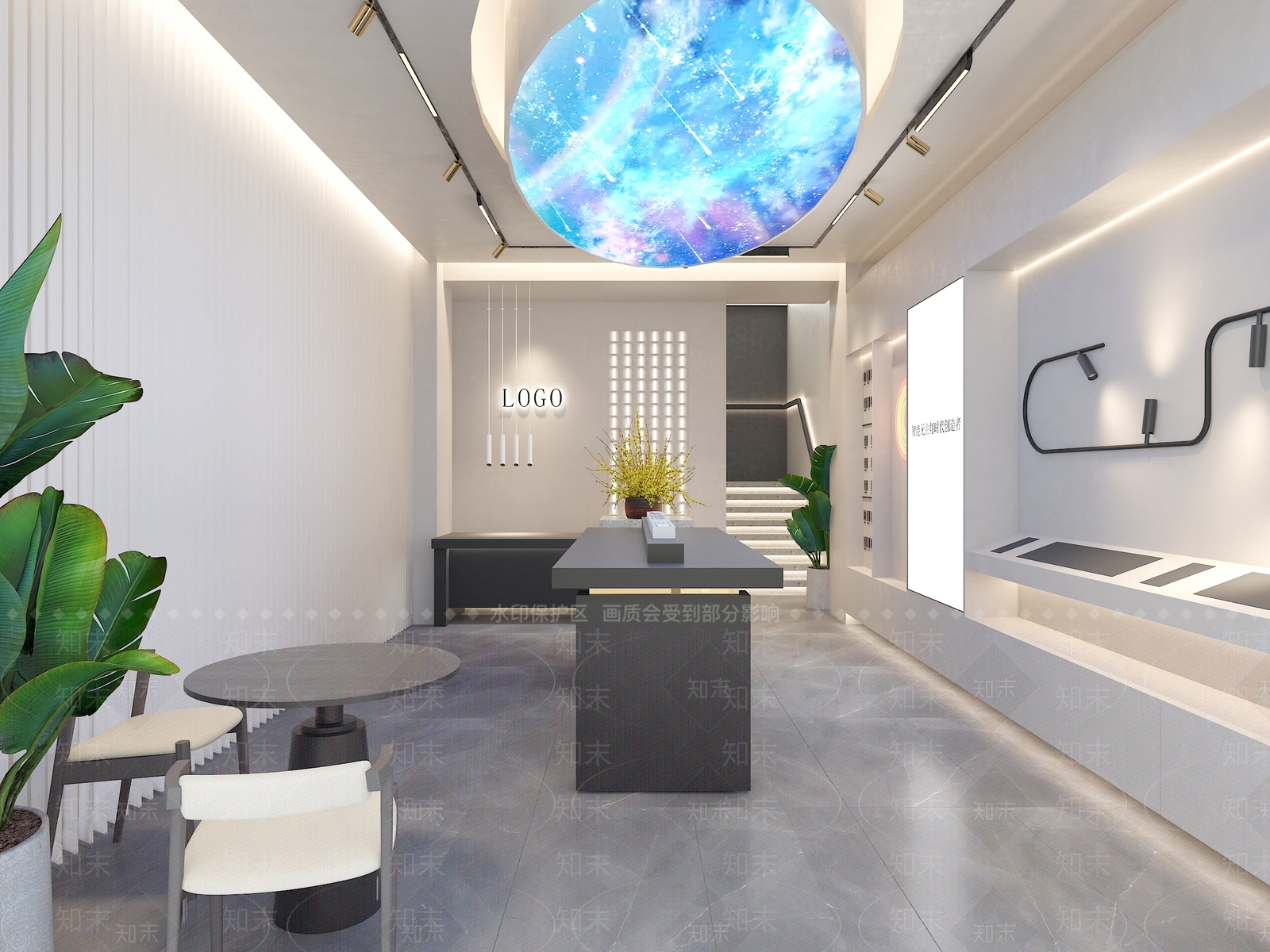 现代智能灯光家居展厅3D模型下载【ID:1149157122】