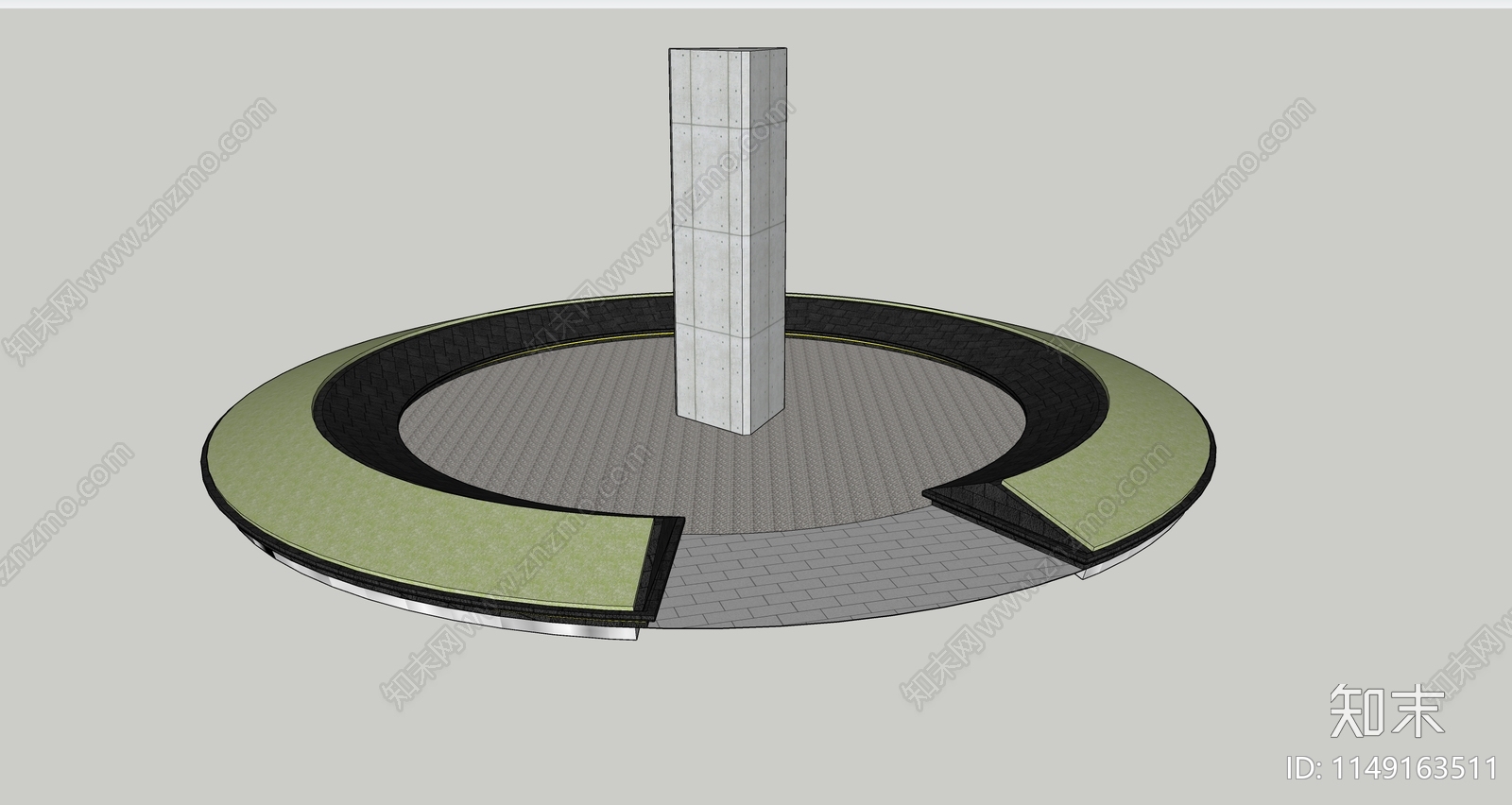 现代纪念碑SU模型下载【ID:1149163511】
