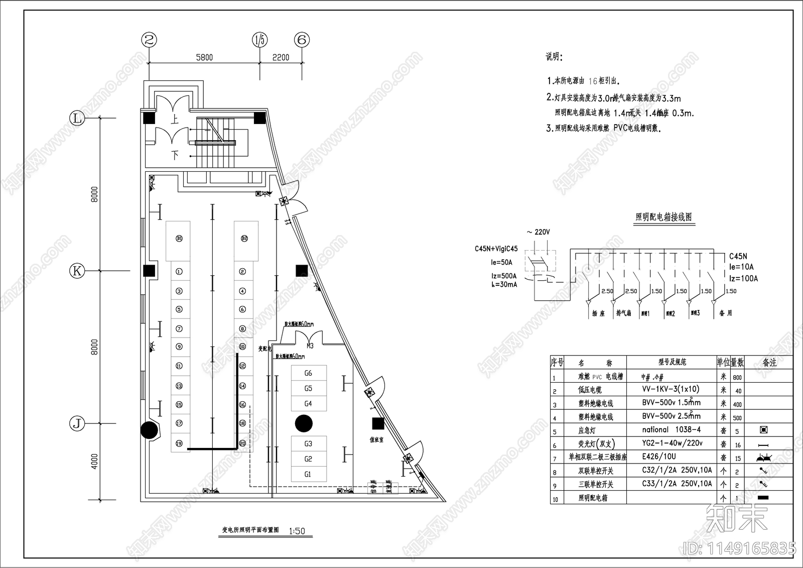 10KV开关站二次图纸cad施工图下载【ID:1149165835】