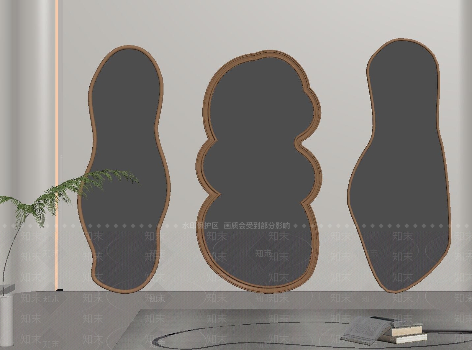北欧异形全身镜SU模型下载【ID:1149166495】